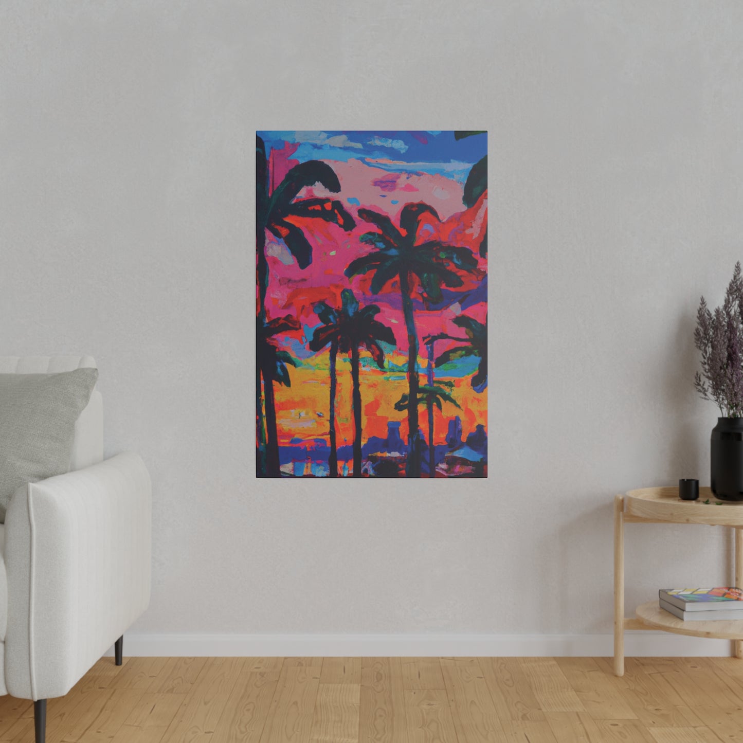 2821A - Miami Beach Sunset Painting Print | Miami | Beach | Sunset | Poster | Home Decor | Wall Art | Canvas