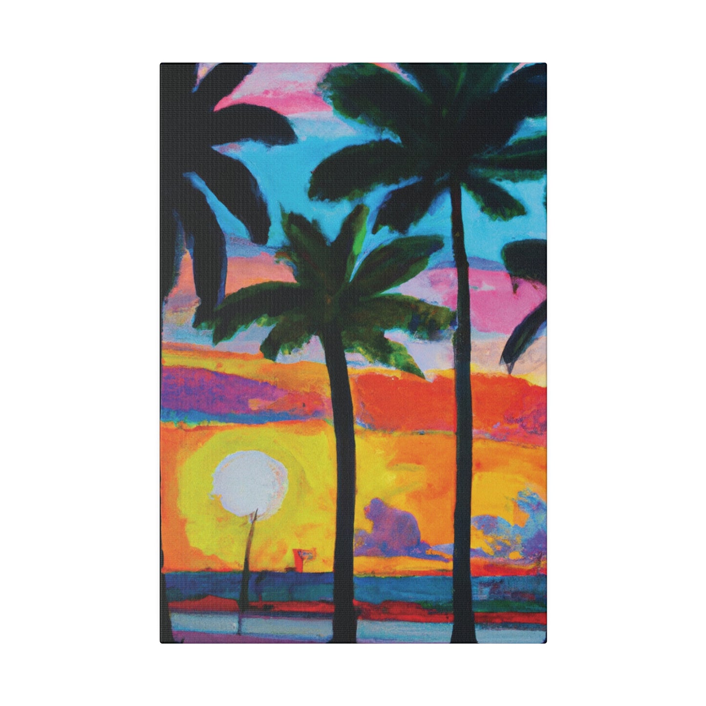 9043Y - Miami Beach Sunset Painting Print | Miami | Beach | Sunset | Poster | Home Decor | Wall Art | Canvas