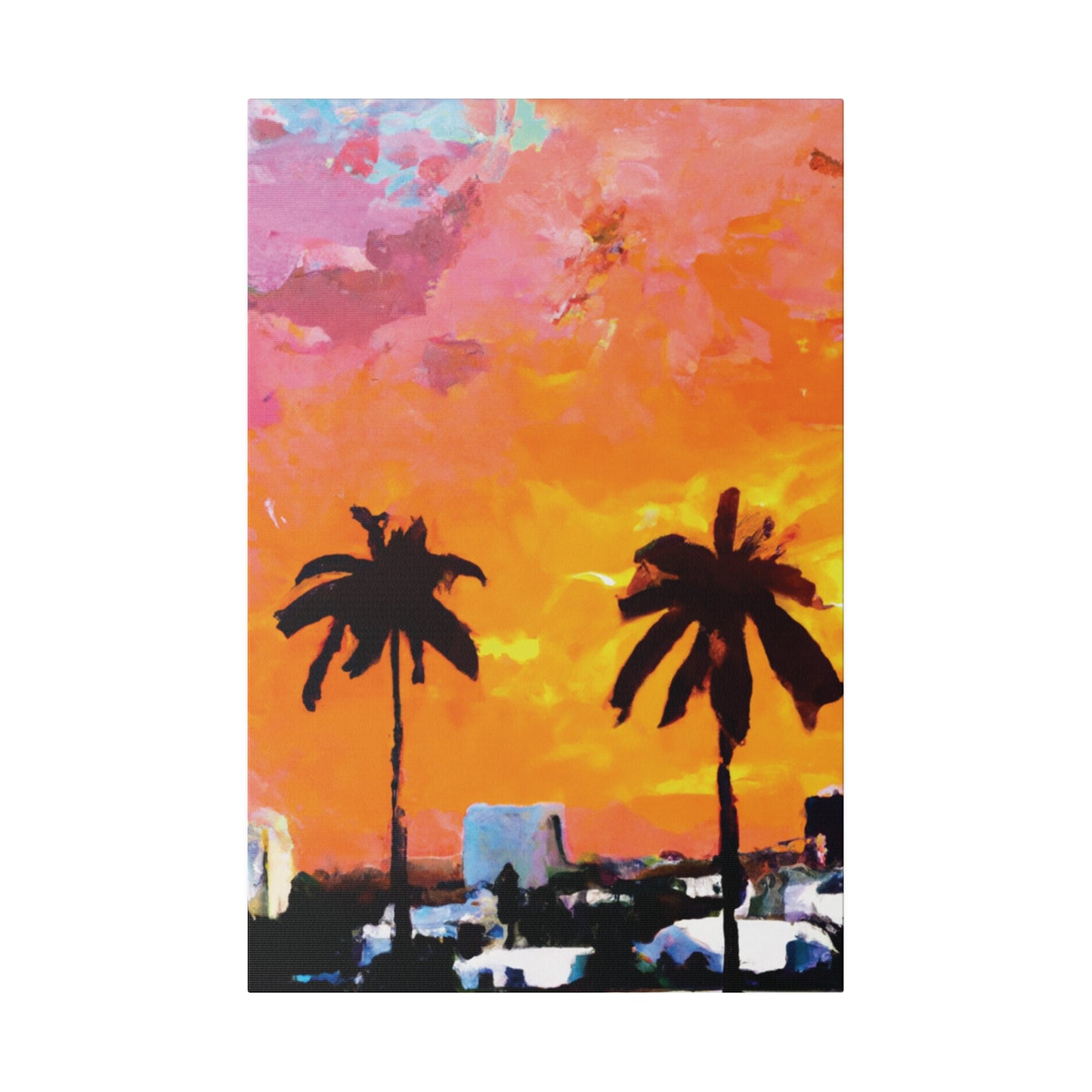 2759A - Miami Beach Sunset Painting Print | Miami | Beach | Sunset | Poster | Home Decor | Wall Art | Canvas