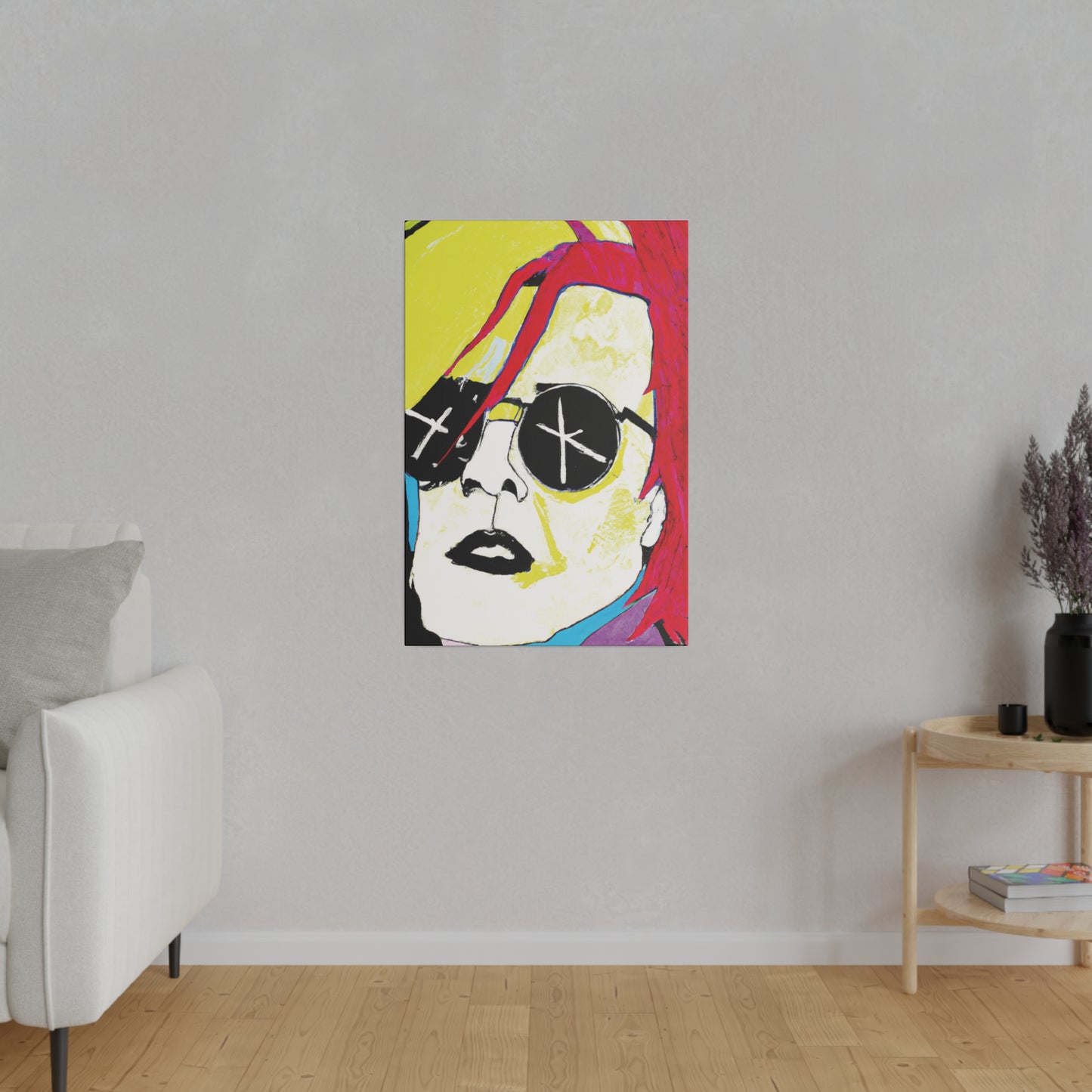 4152P - Rockstar Painting Print | Face | Abstract | Poster | Home Decor | Wall Art | Music Art | Canvas