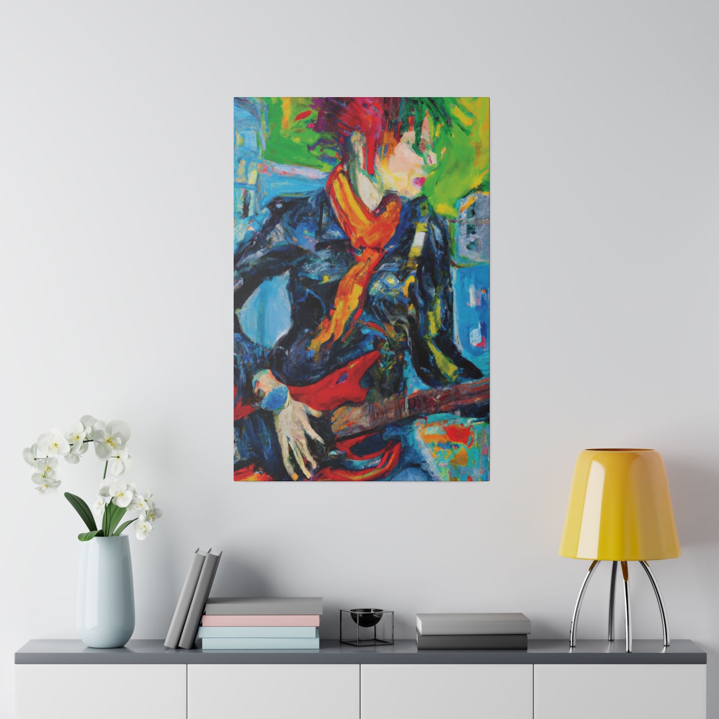 935O - Rockstar Oil Painting Style Print | Poster | Home Decor | Wall Art | Music Art | Canvas