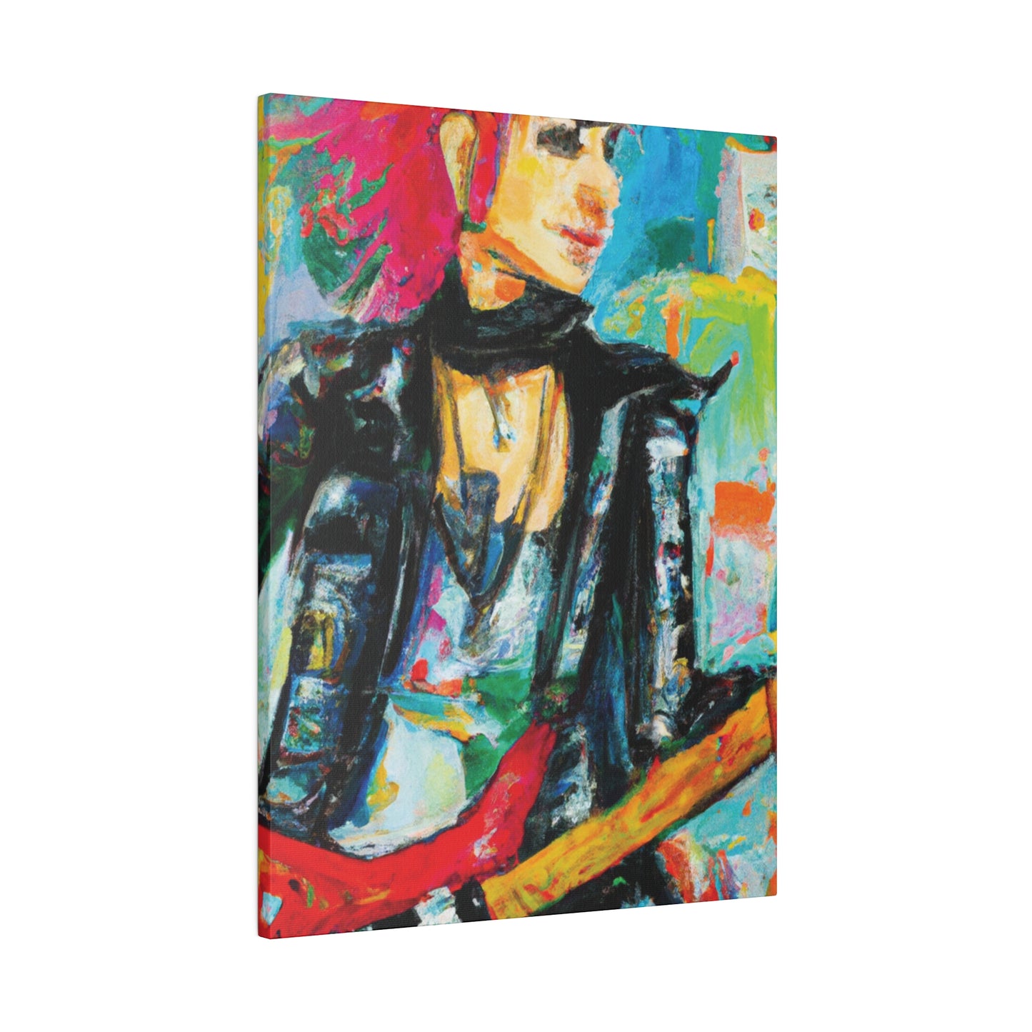 9554L - Rockstar Oil Painting Style Print | Poster | Home Decor | Wall Art | Music Art | Canvas