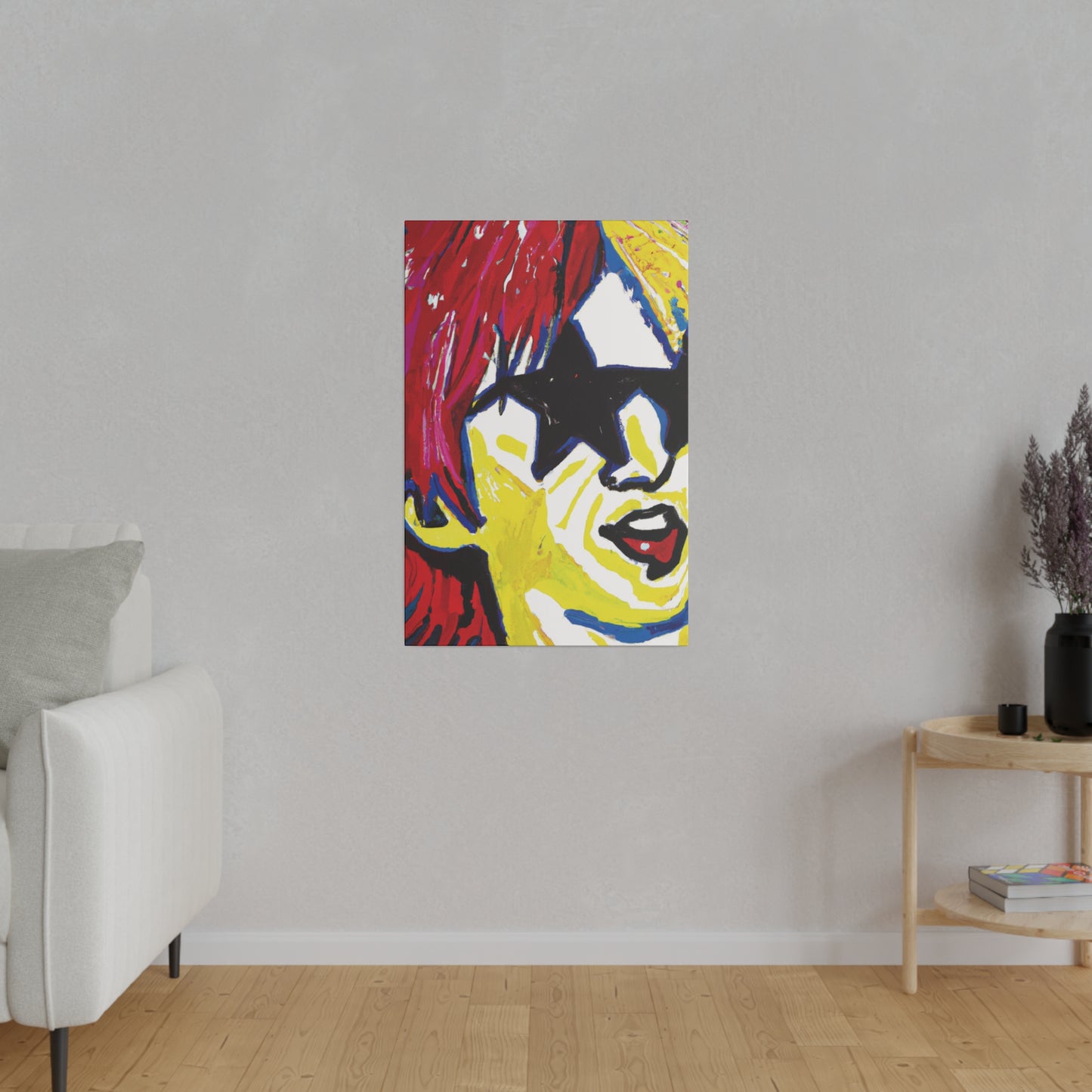 7485G - Rockstar Painting Print | Face | Abstract | Poster | Home Decor | Wall Art | Music Art | Canvas