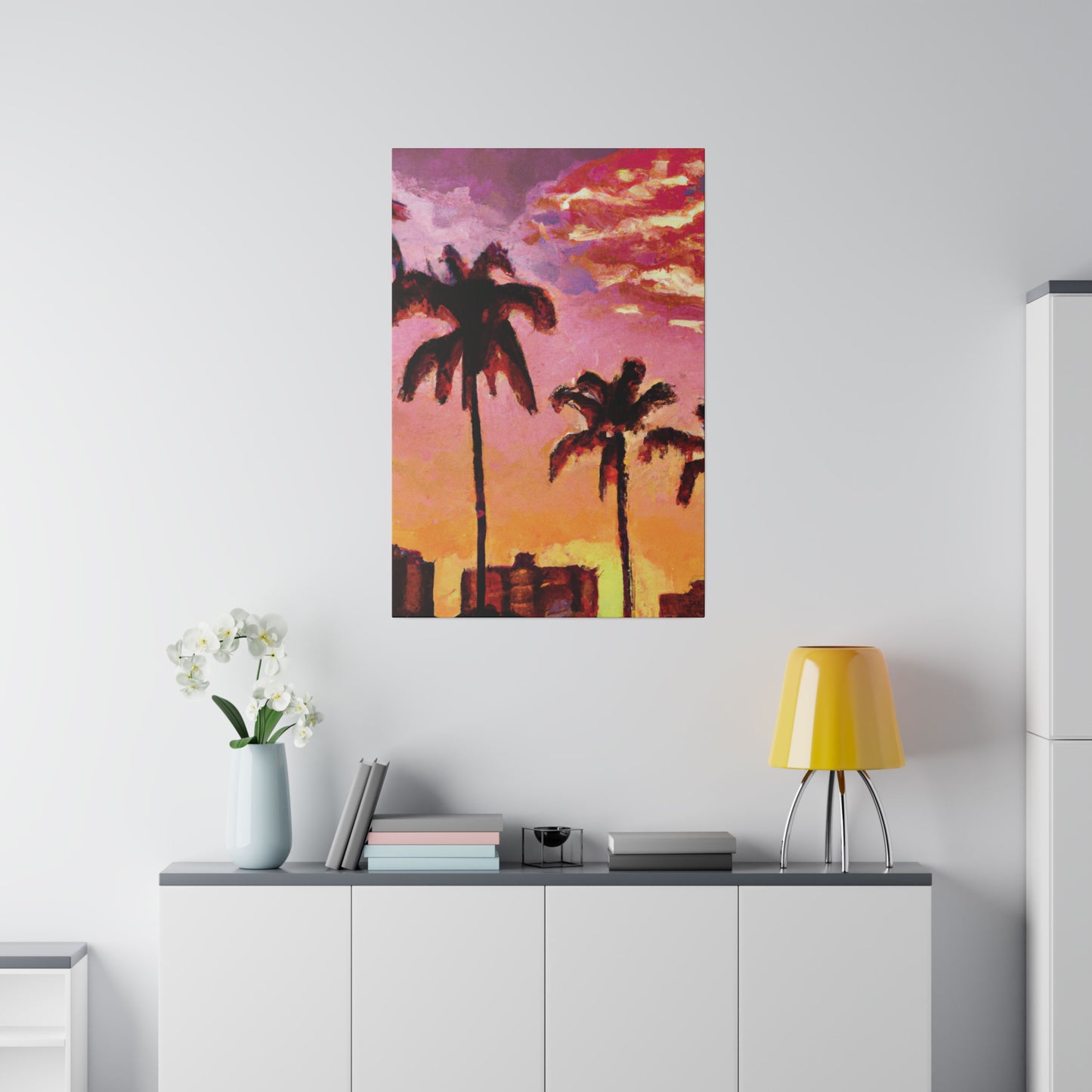 7485A - Miami Beach Sunset Painting Print | Miami | Beach | Sunset | Poster | Home Decor | Wall Art | Canvas