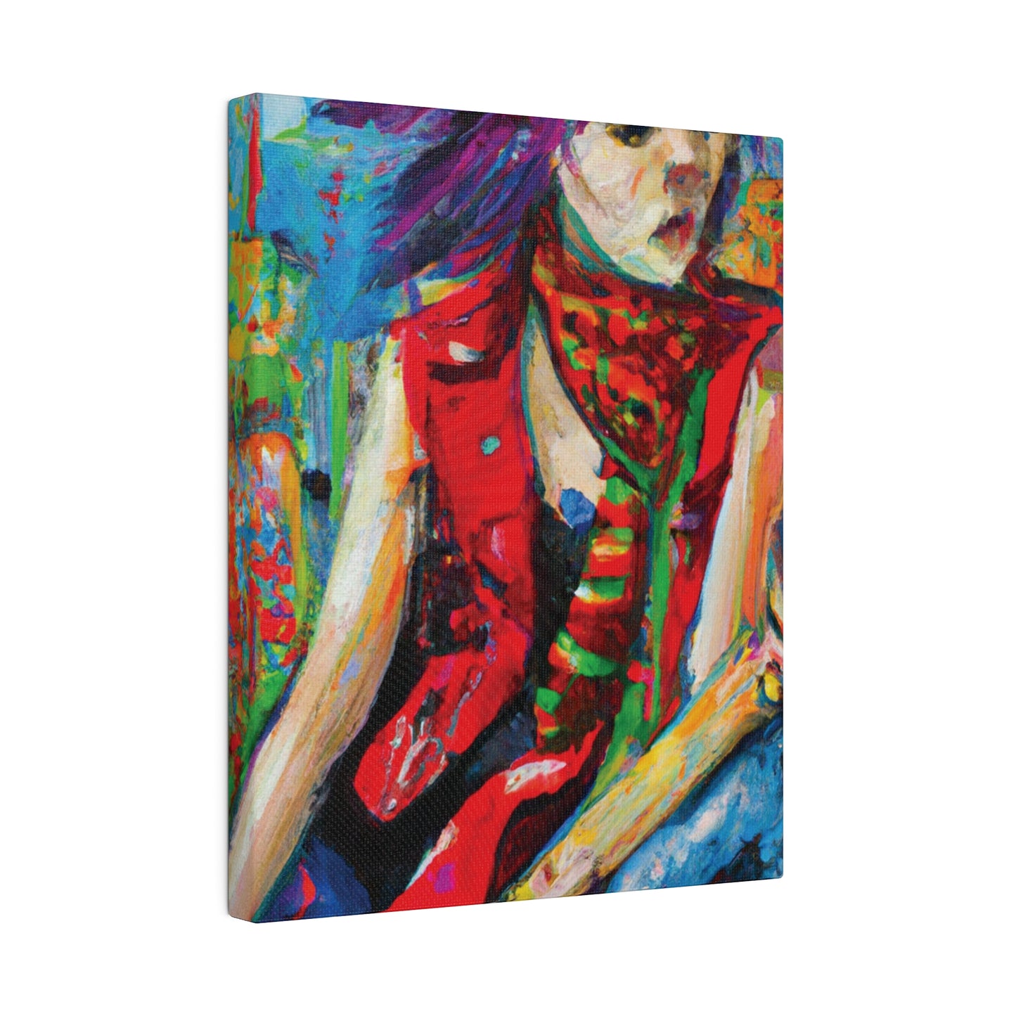 6732Q - Rockstar Oil Painting Style Print | Poster | Home Decor | Wall Art | Music Art | Canvas