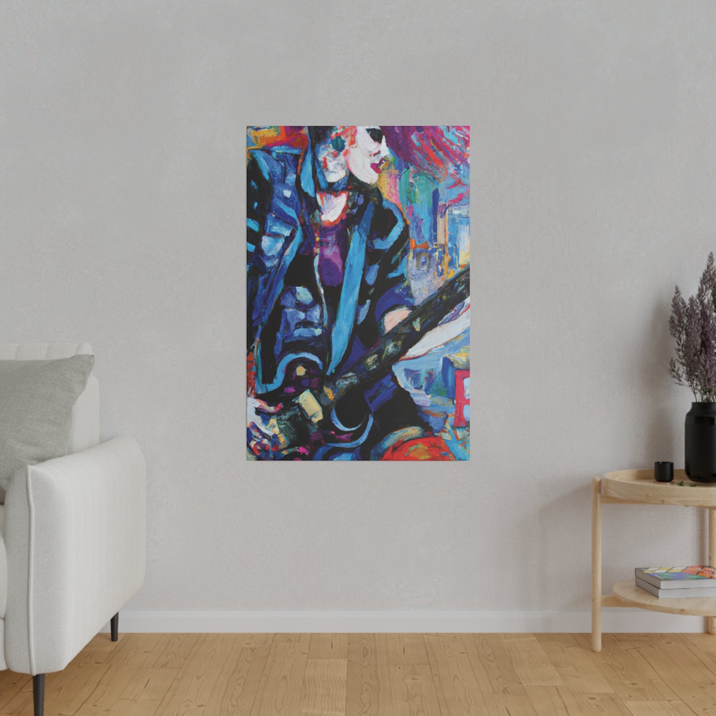 7204K - Rockstar Oil Painting Style Print | Poster | Home Decor | Wall Art | Music Art | Canvas