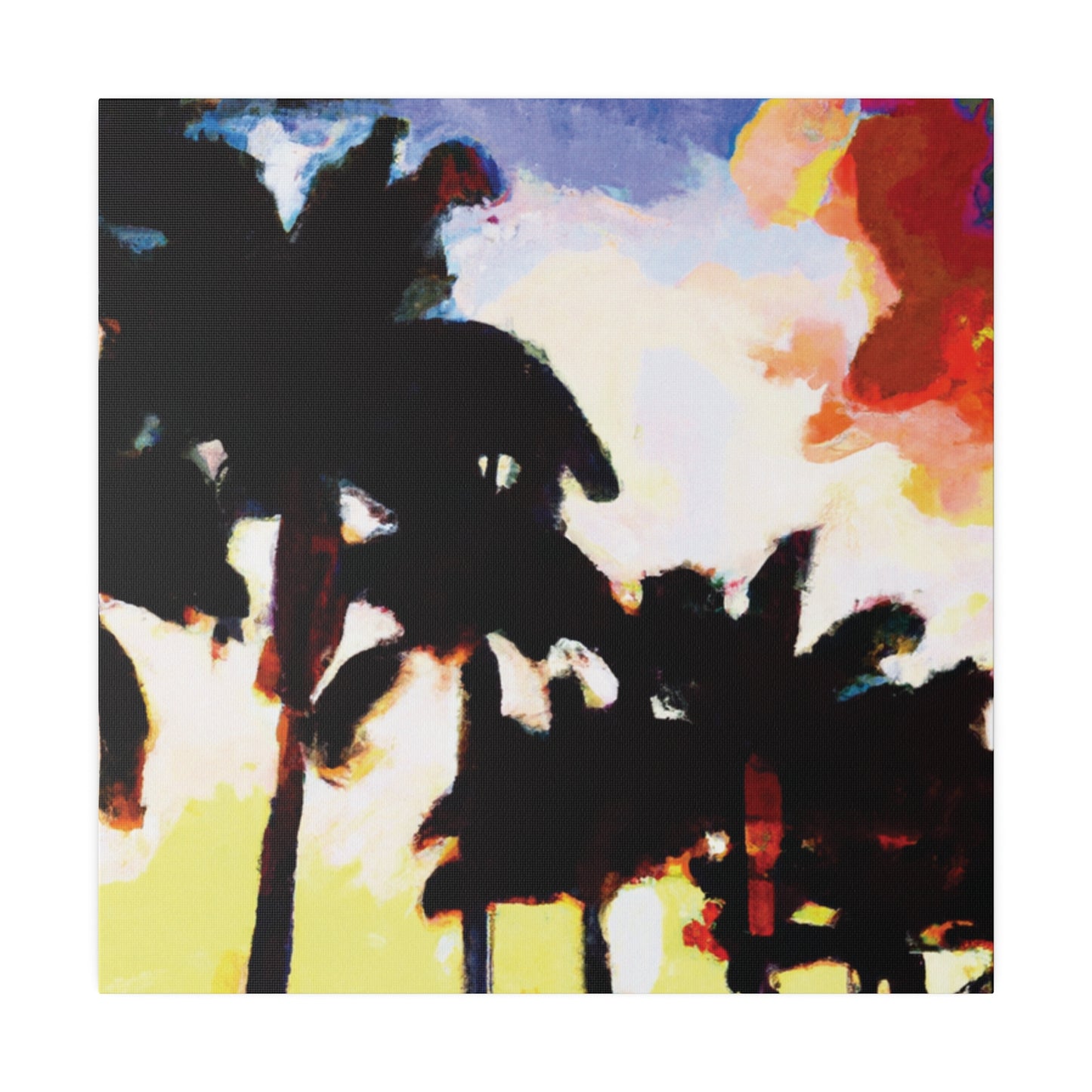 9127M - Miami Beach Sunset Painting Print | Miami | Beach | Sunset | Poster | Home Decor | Wall Art | Canvas