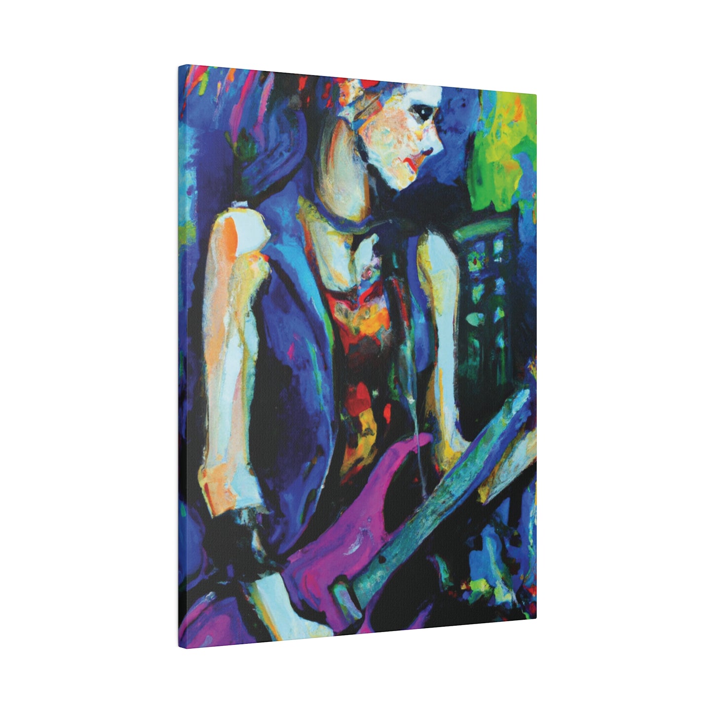 4374G - Rockstar Oil Painting Style Print | Poster | Home Decor | Wall Art | Music Art | Canvas