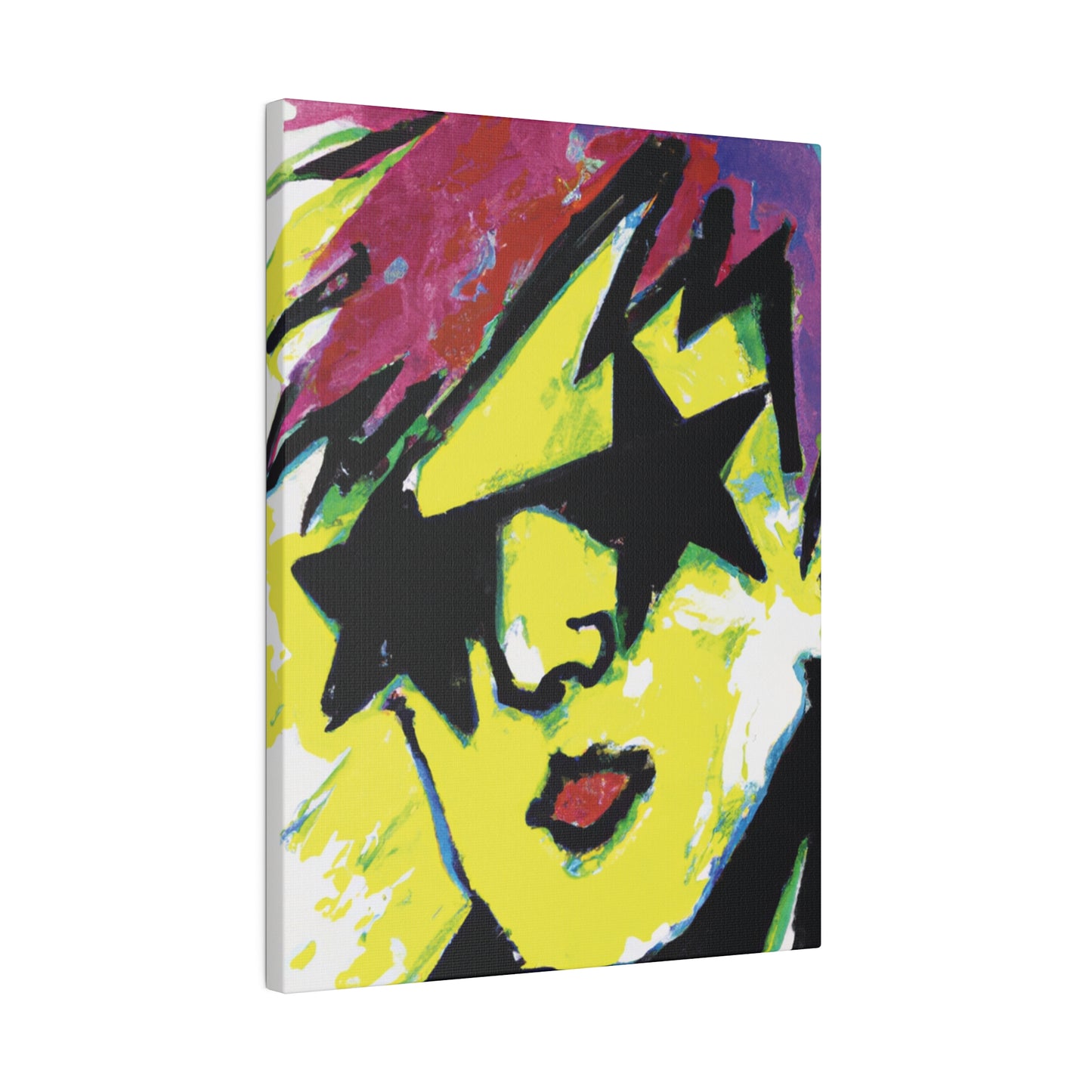 7497H - Rockstar Painting Print | Face | Abstract | Poster | Home Decor | Wall Art | Music Art | Canvas