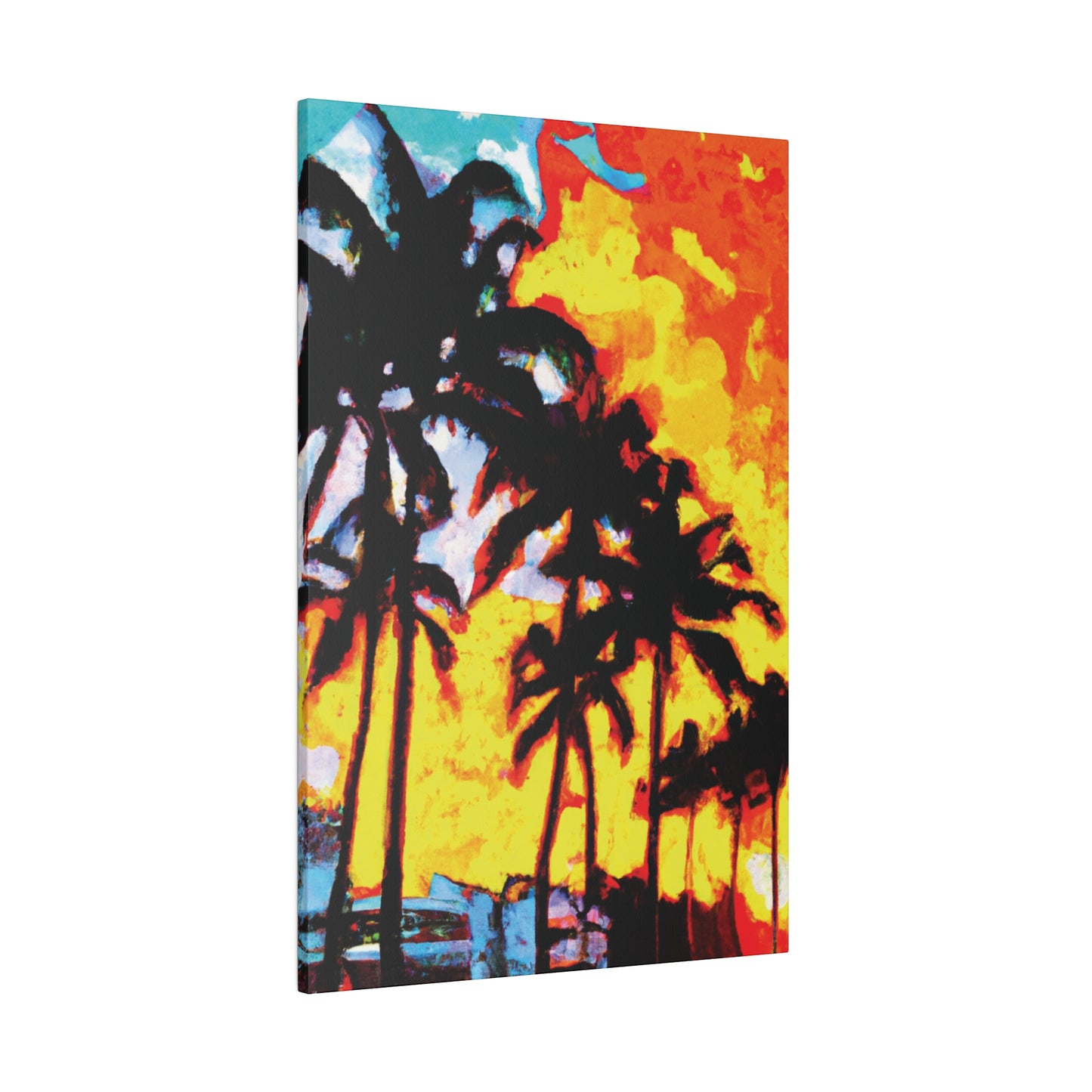 7248Q - Miami Beach Sunset Painting Print | Miami | Beach | Sunset | Poster | Home Decor | Wall Art | Canvas