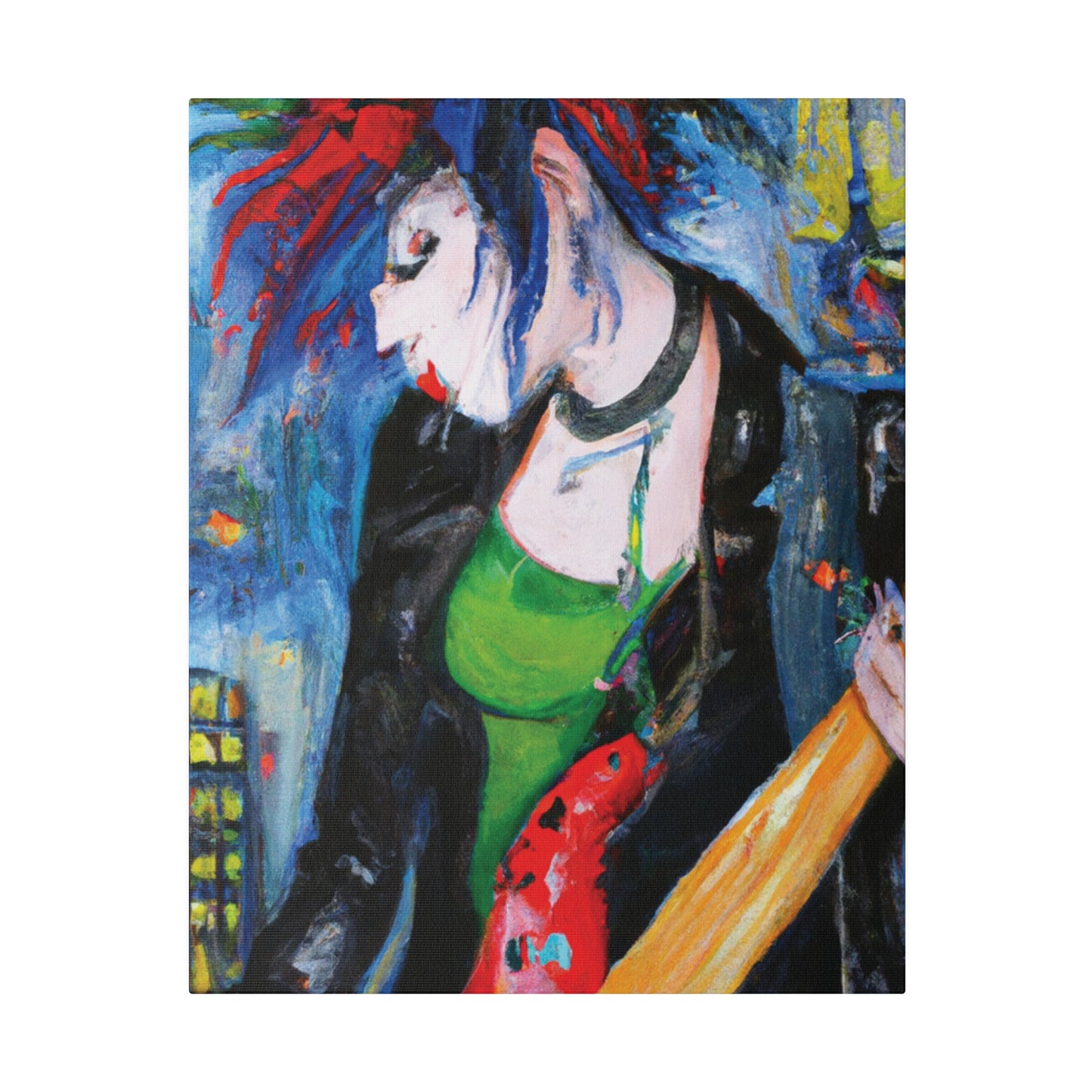 9423T - Rockstar Oil Painting Style Print | Poster | Home Decor | Wall Art | Music Art | Canvas