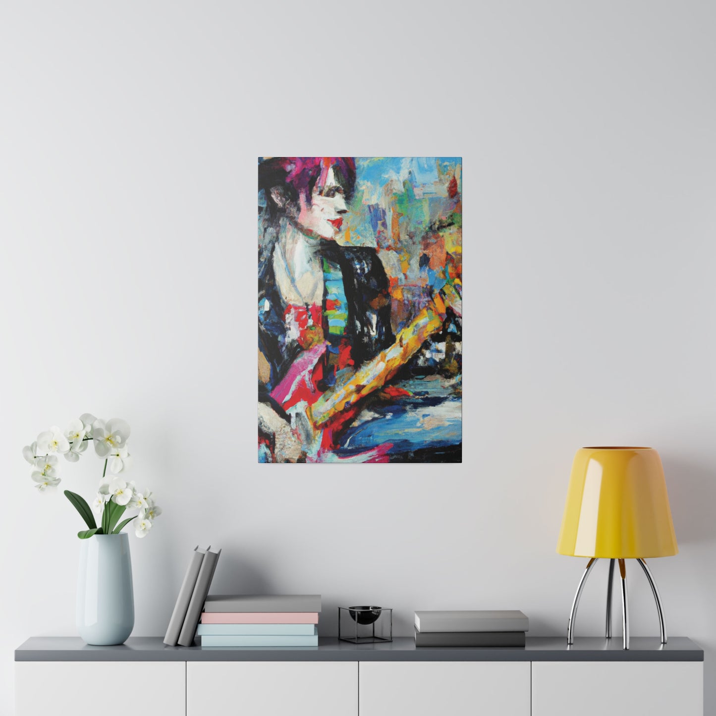 8162K - Rockstar Oil Painting Style Print | Poster | Home Decor | Wall Art | Music Art | Canvas