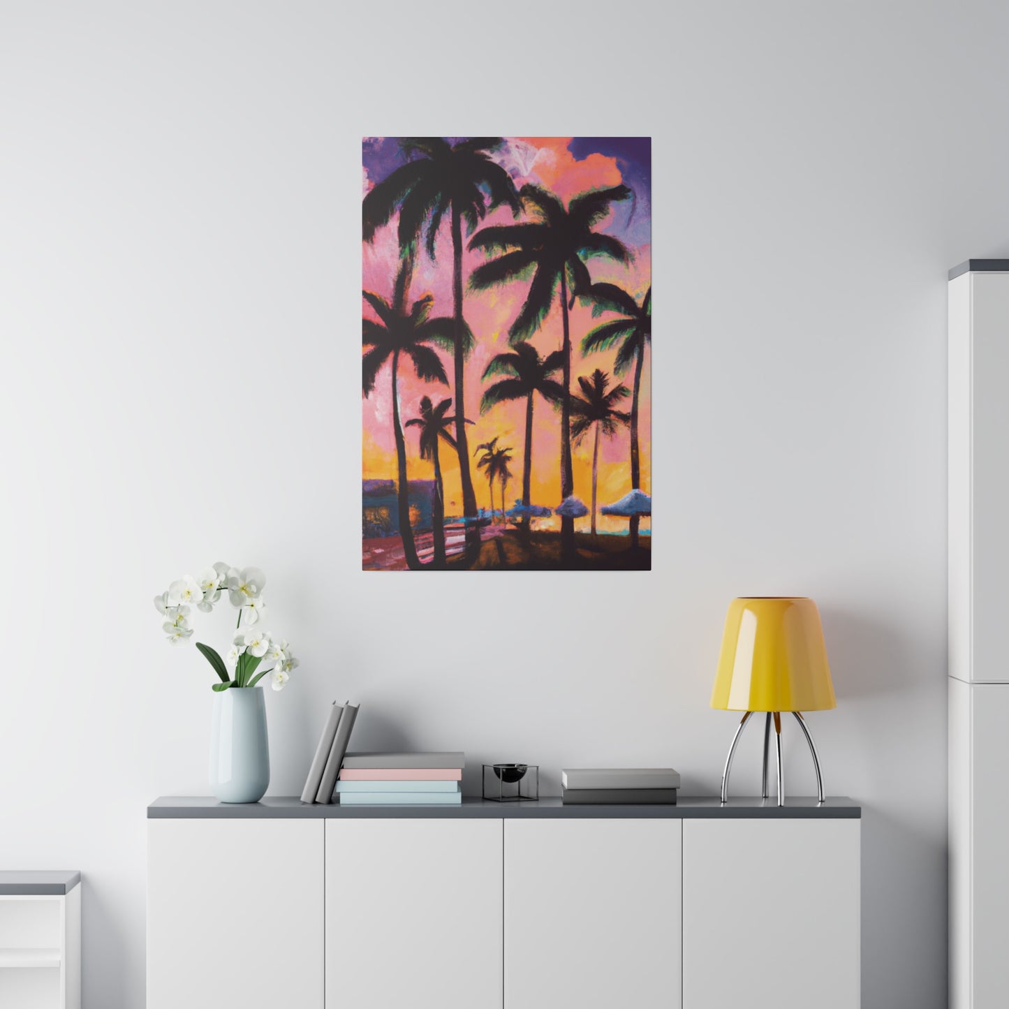 7524X - Miami Beach Sunset Painting Print | Miami | Beach | Sunset | Poster | Home Decor | Wall Art | Canvas