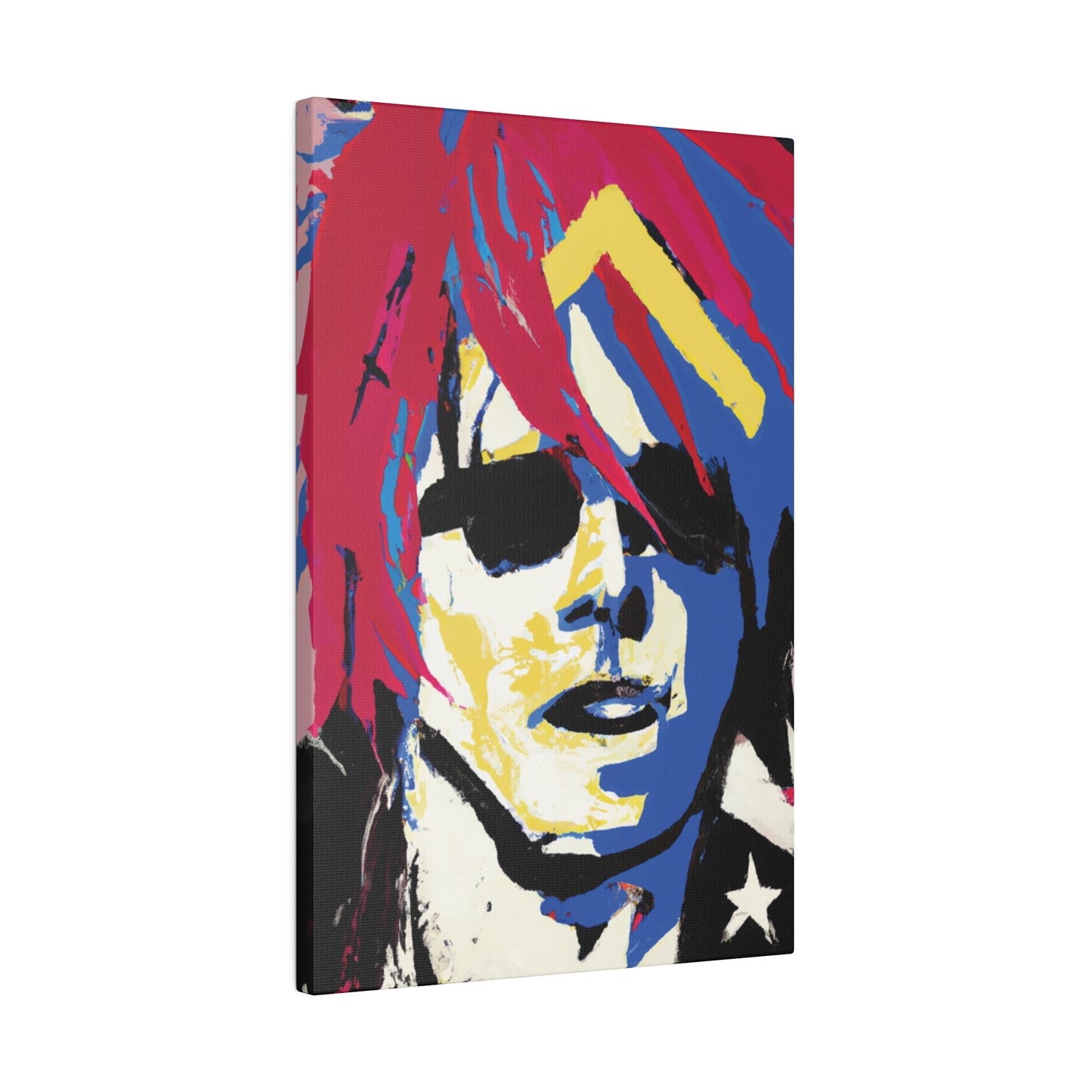 9537K - Rockstar Painting Print | Face | Abstract | Poster | Home Decor | Wall Art | Music Art | Canvas
