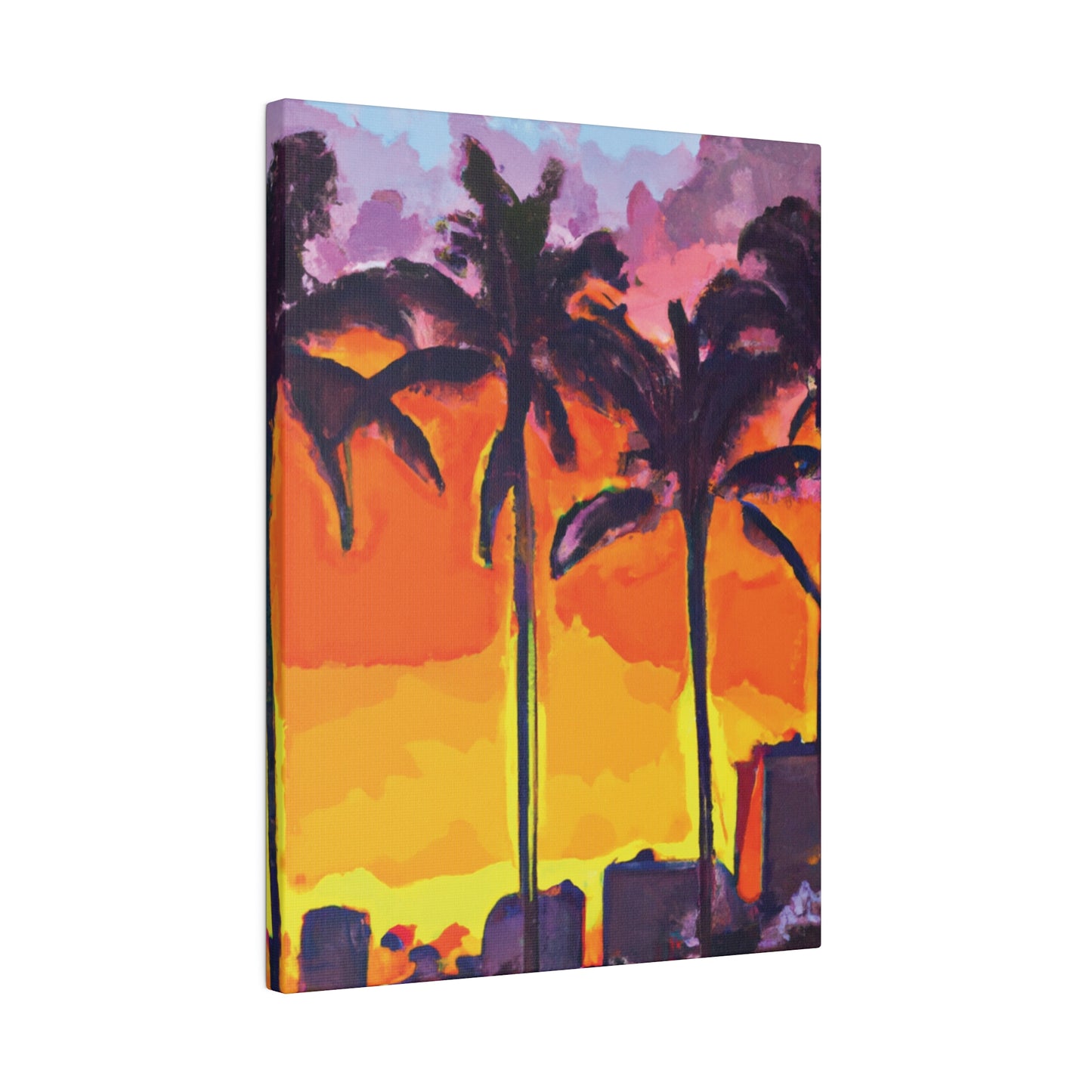 7392A - Miami Beach Sunset Painting Print | Miami | Beach | Sunset | Poster | Home Decor | Wall Art | Canvas