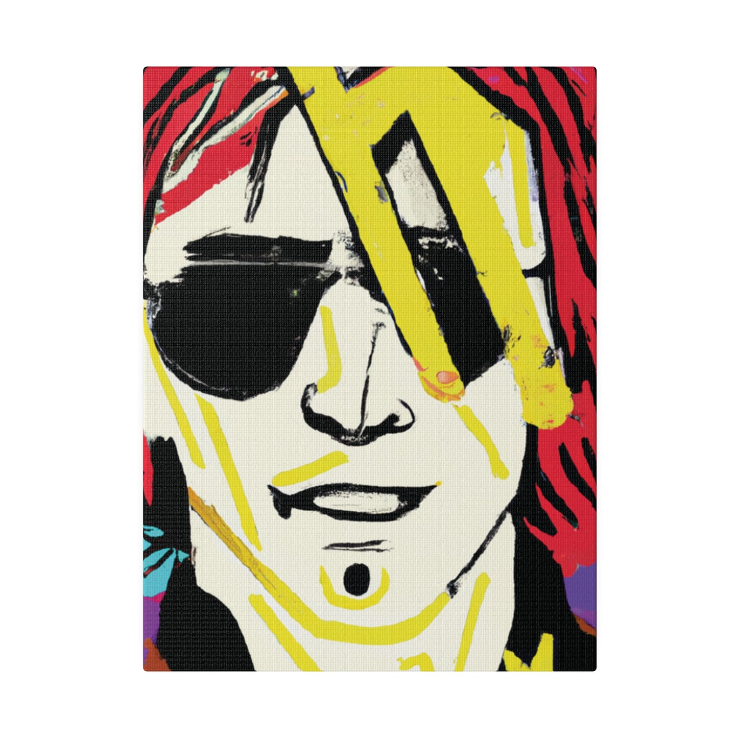 7106Z - Rockstar Painting Print | Face | Abstract | Poster | Home Decor | Wall Art | Music Art | Canvas