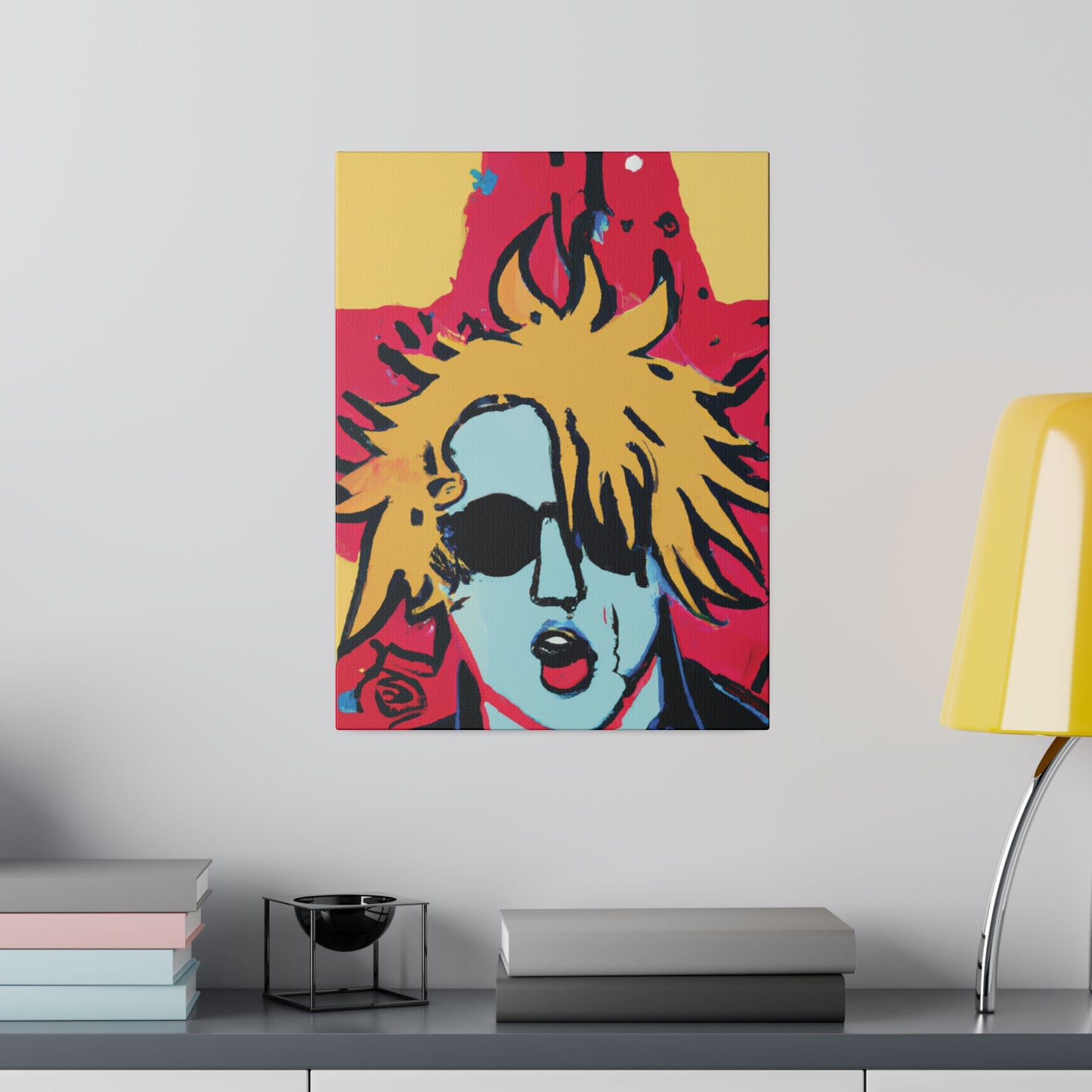 8143X - Rockstar Painting Print | Face | Abstract | Poster | Home Decor | Wall Art | Music Art | Canvas