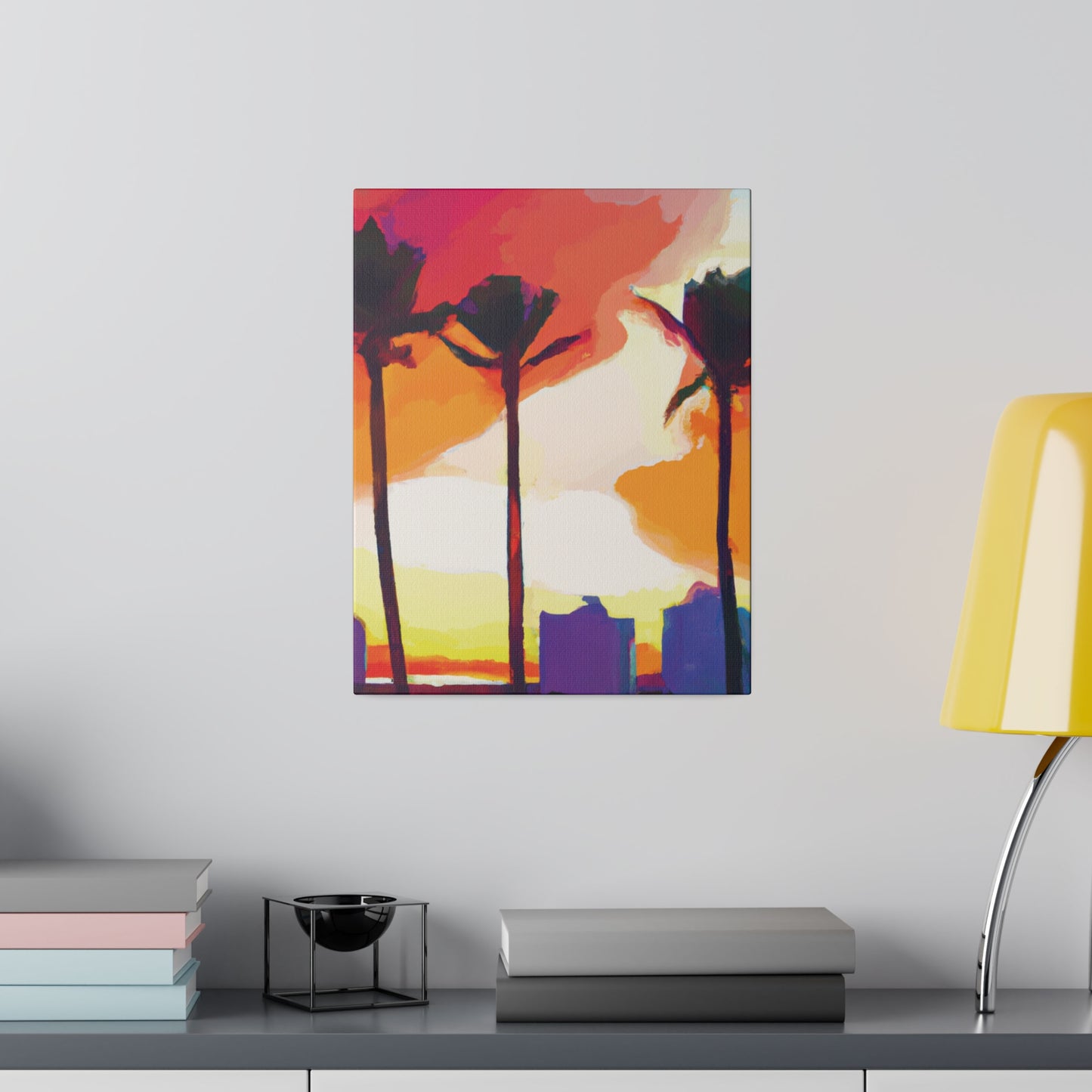 1605J - Miami Beach Sunset Painting Print | Miami | Beach | Sunset | Poster | Home Decor | Wall Art | Canvas