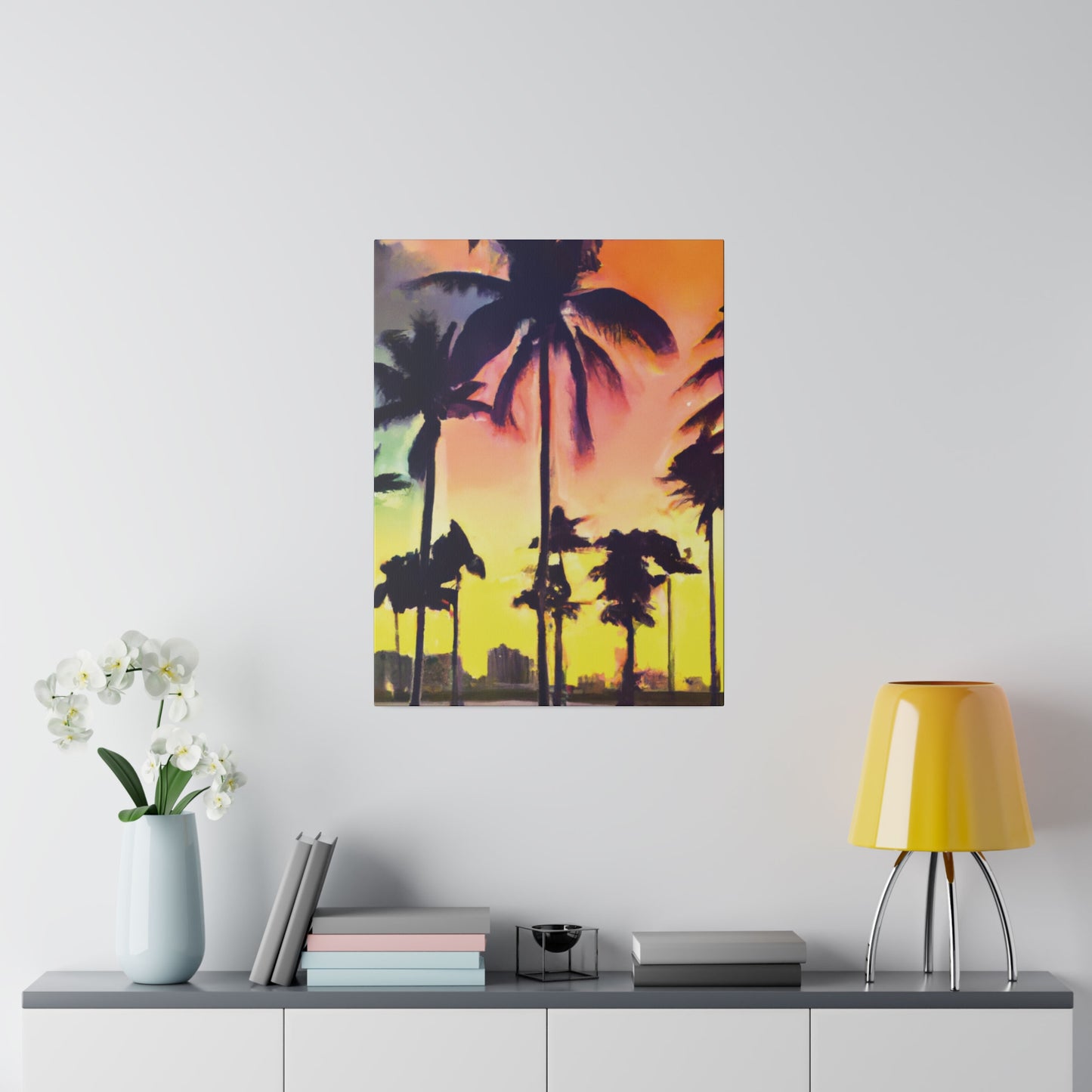 5608P - Miami Beach Sunset Painting Print | Miami | Beach | Sunset | Poster | Home Decor | Wall Art | Canvas