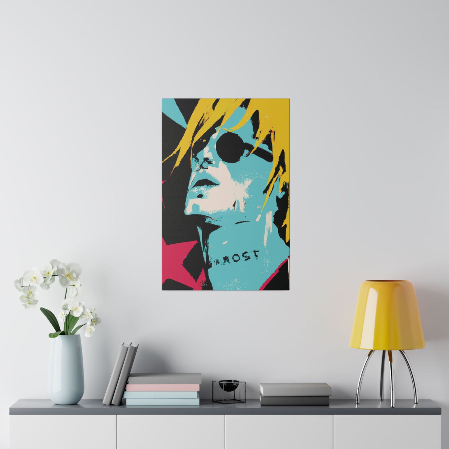 6138S - Rockstar Painting Print | Face | Abstract | Poster | Home Decor | Wall Art | Music Art | Canvas