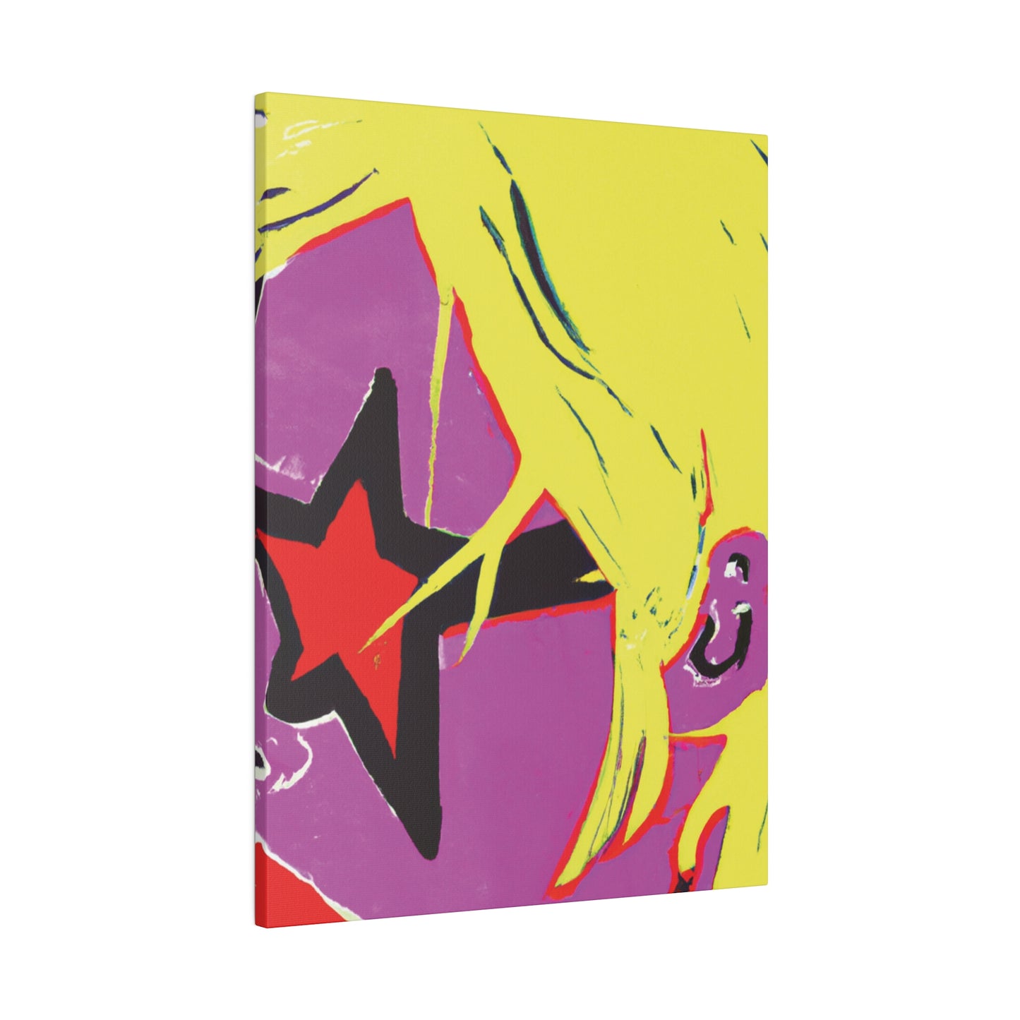 938K - Rockstar Painting Print | Face | Abstract | Poster | Home Decor | Wall Art | Music Art | Canvas