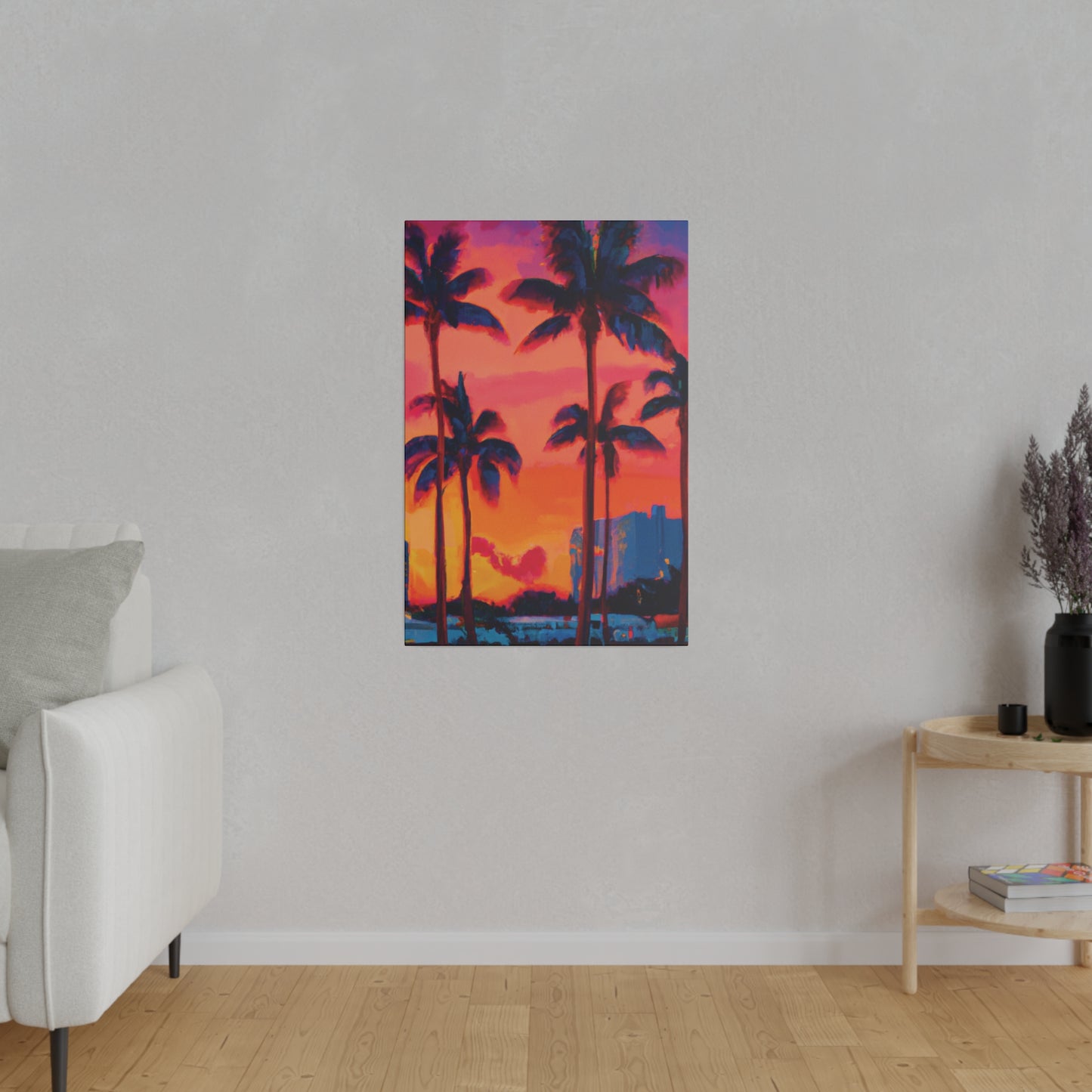 4456Y - Miami Beach Sunset Painting Print | Miami | Beach | Sunset | Poster | Home Decor | Wall Art | Canvas