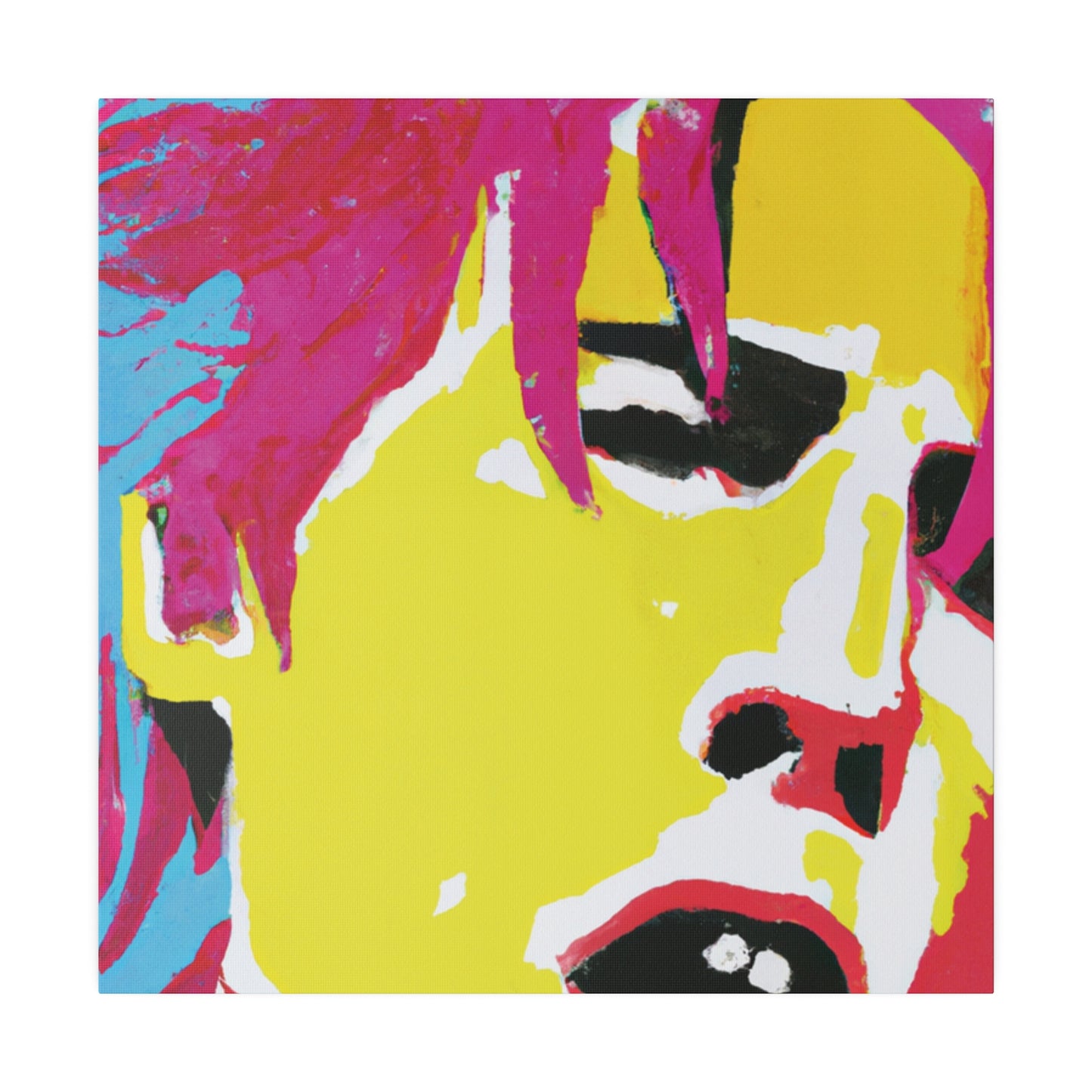 825J - Rockstar Painting Print | Face | Abstract | Poster | Home Decor | Wall Art | Music Art | Canvas