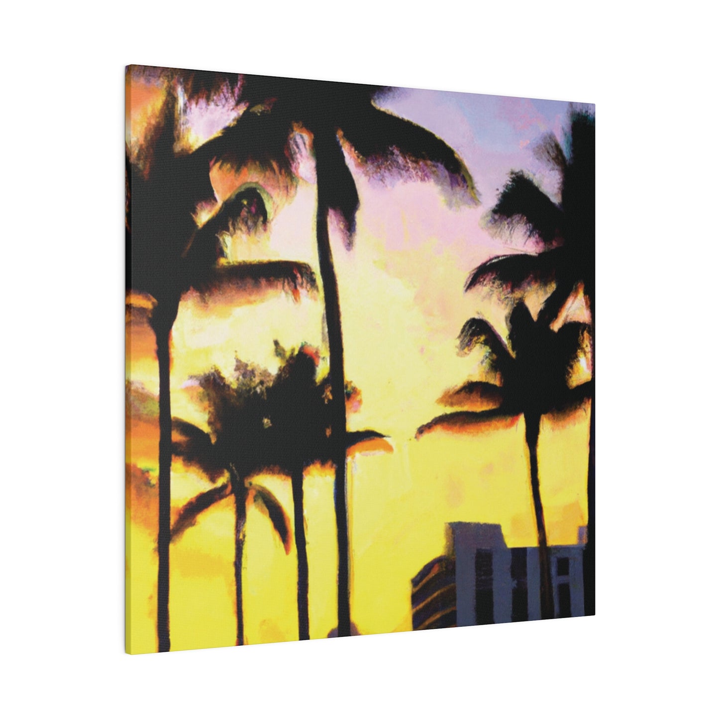 9691V - Miami Beach Sunset Painting Print | Miami | Beach | Sunset | Poster | Home Decor | Wall Art | Canvas