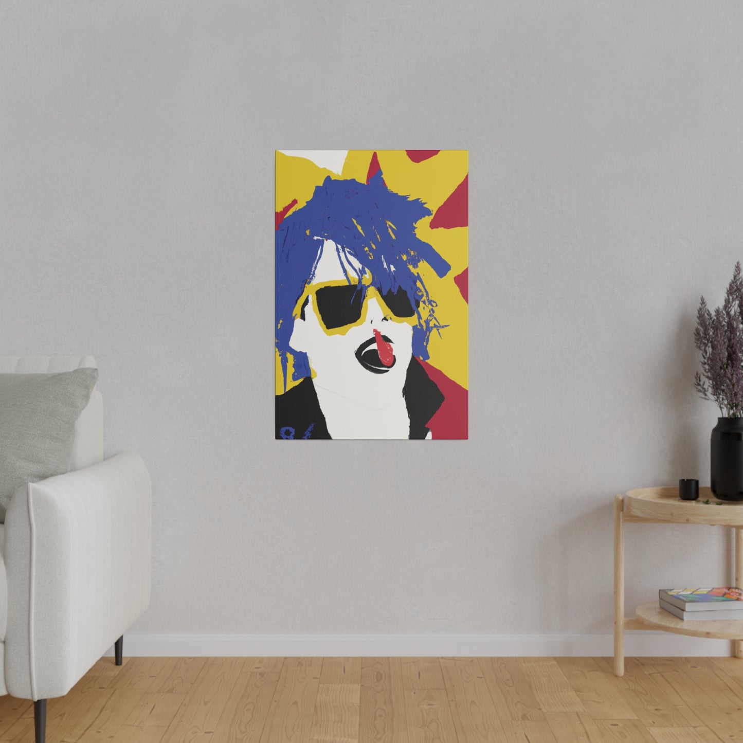 3157P - Rockstar Painting Print | Face | Abstract | Poster | Home Decor | Wall Art | Music Art | Canvas