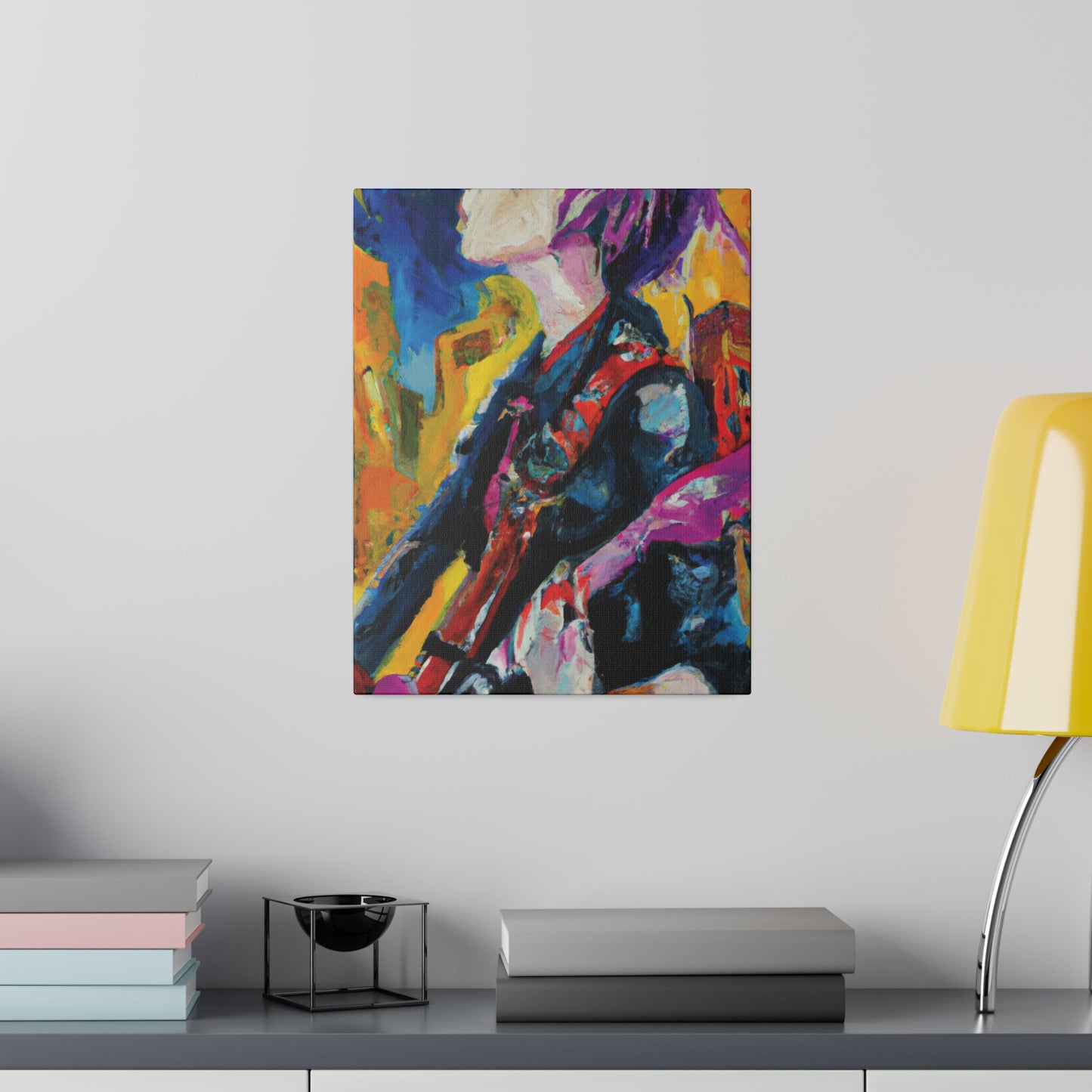 8245D - Rockstar Oil Painting Style Print | Poster | Home Decor | Wall Art | Music Art | Canvas