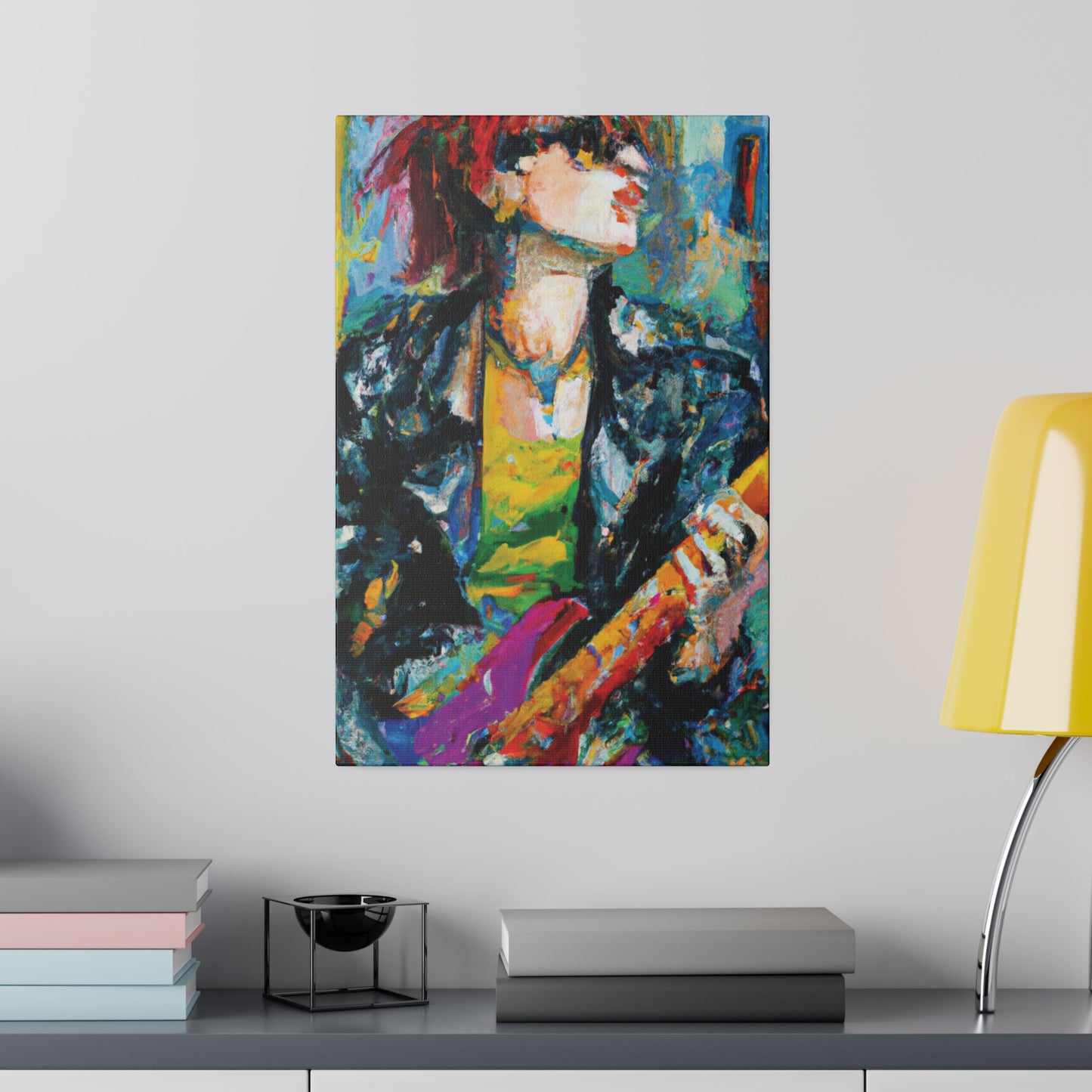 4638F - Rockstar Oil Painting Style Print | Poster | Home Decor | Wall Art | Music Art | Canvas