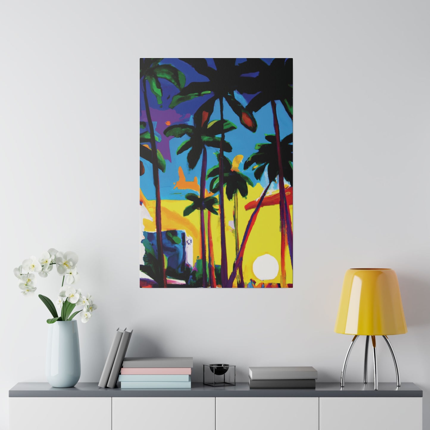 7182X - Miami Beach Sunset Painting Print | Miami | Beach | Sunset | Poster | Home Decor | Wall Art | Canvas