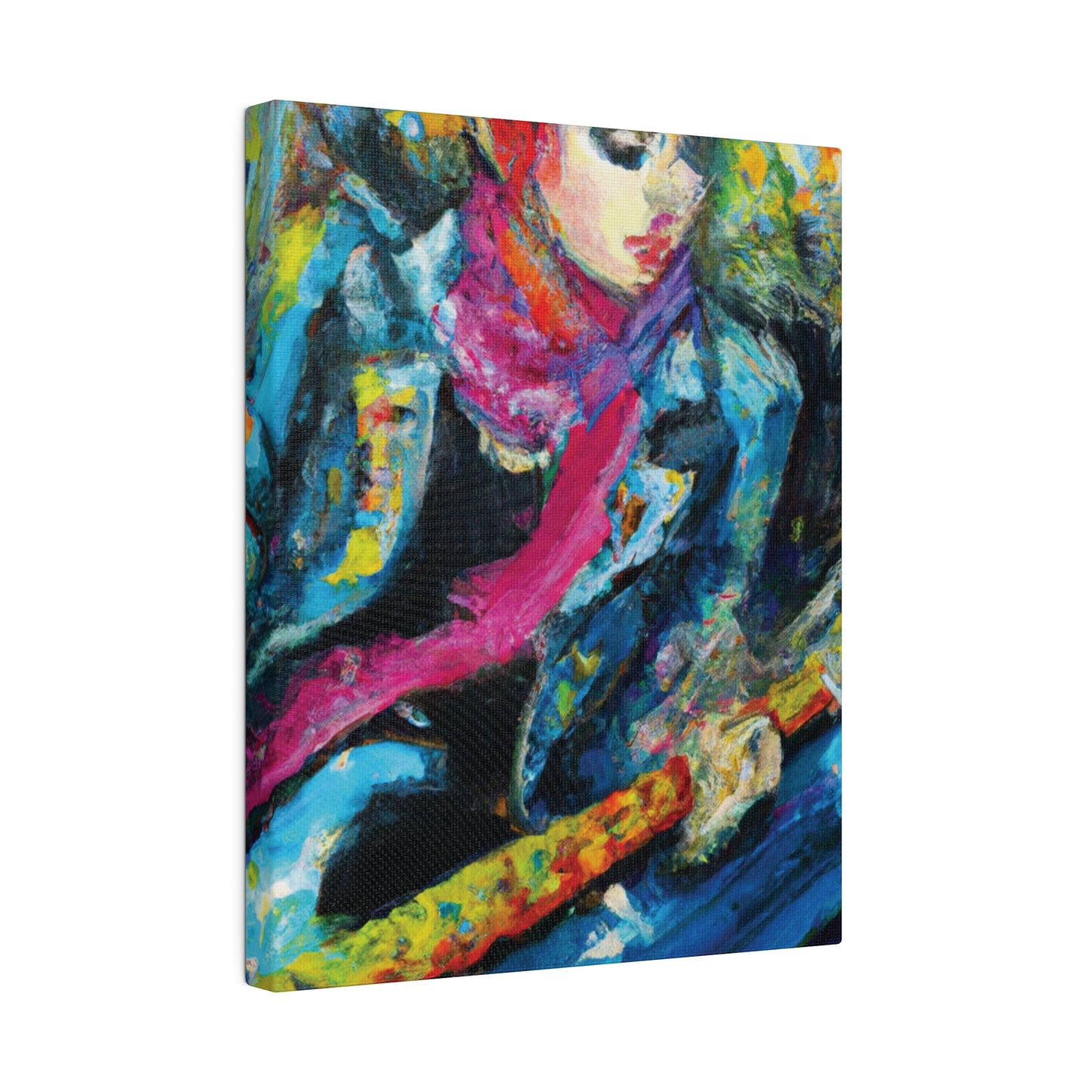 9823X - Rockstar Oil Painting Style Print | Poster | Home Decor | Wall Art | Music Art | Canvas