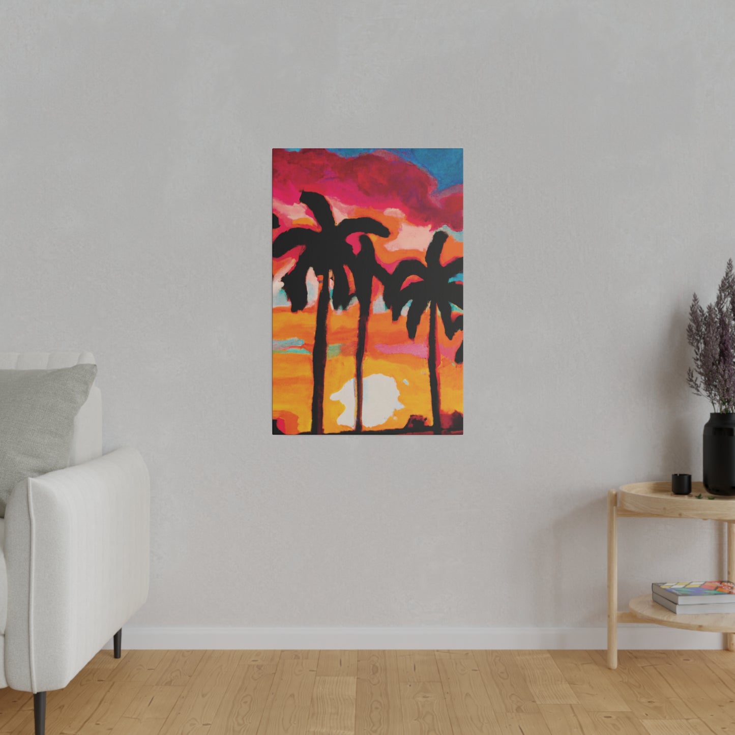 4763O - Miami Beach Sunset Painting Print | Miami | Beach | Sunset | Poster | Home Decor | Wall Art | Canvas