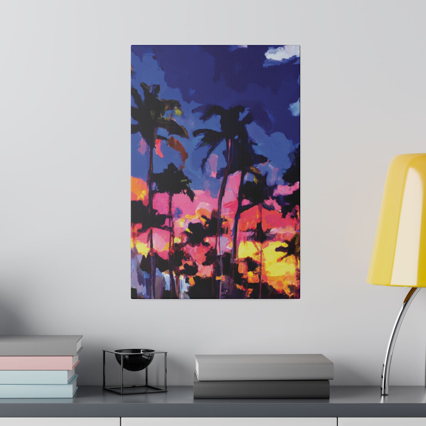 4397K - Miami Beach Sunset Painting Print | Miami | Beach | Sunset | Poster | Home Decor | Wall Art | Canvas