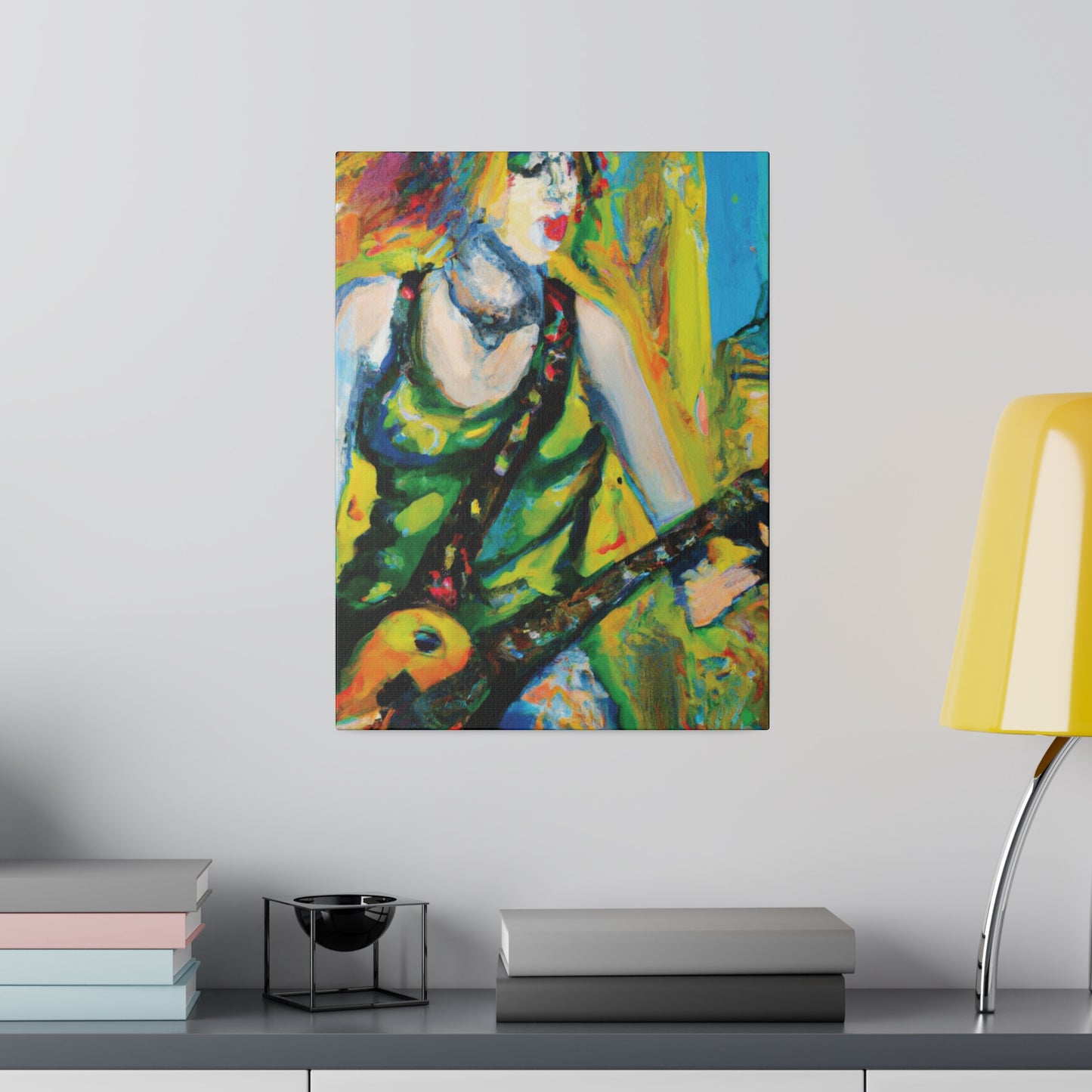 4713C - Rockstar Oil Painting Style Print | Poster | Home Decor | Wall Art | Music Art | Canvas