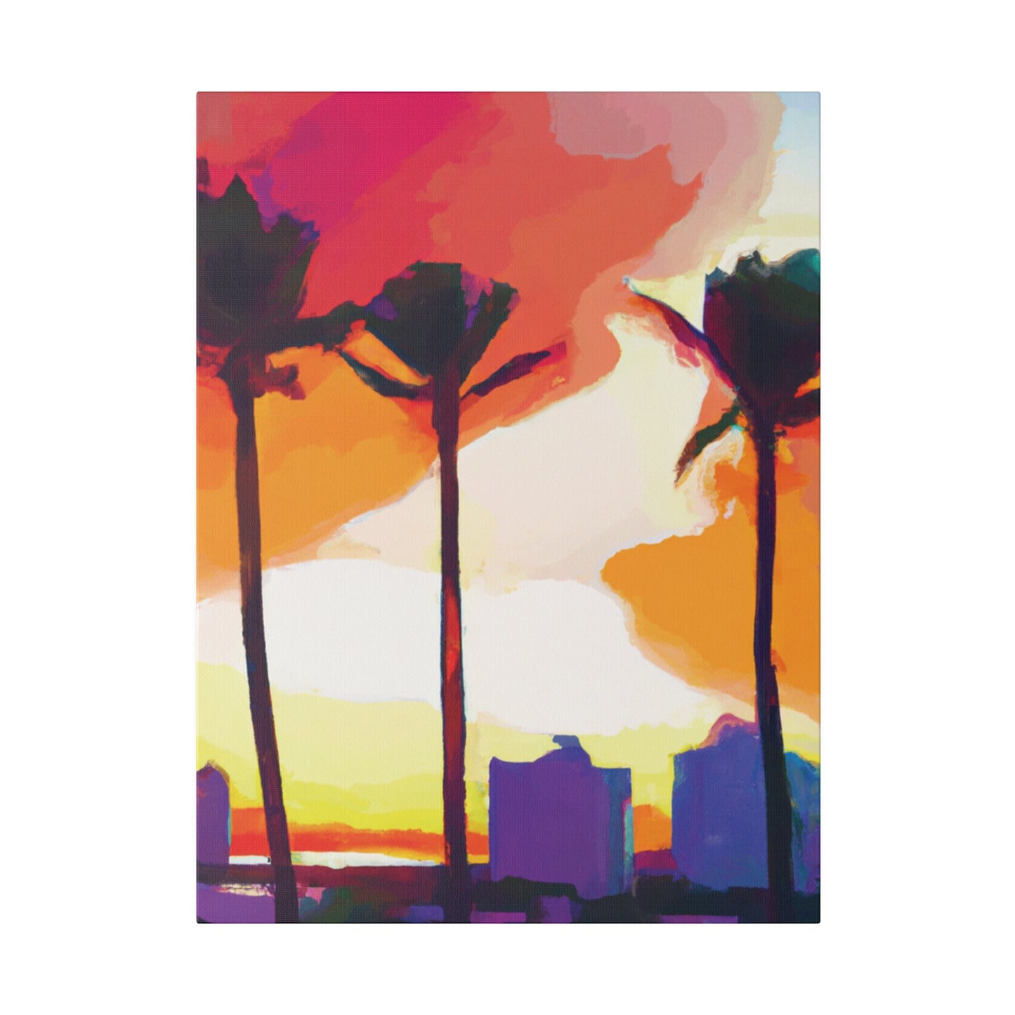 1605J - Miami Beach Sunset Painting Print | Miami | Beach | Sunset | Poster | Home Decor | Wall Art | Canvas