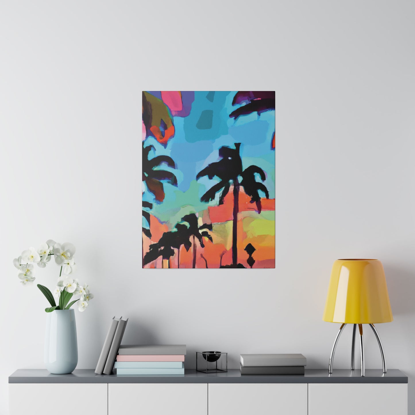 7439V - Miami Beach Sunset Painting Print | Miami | Beach | Sunset | Poster | Home Decor | Wall Art | Canvas