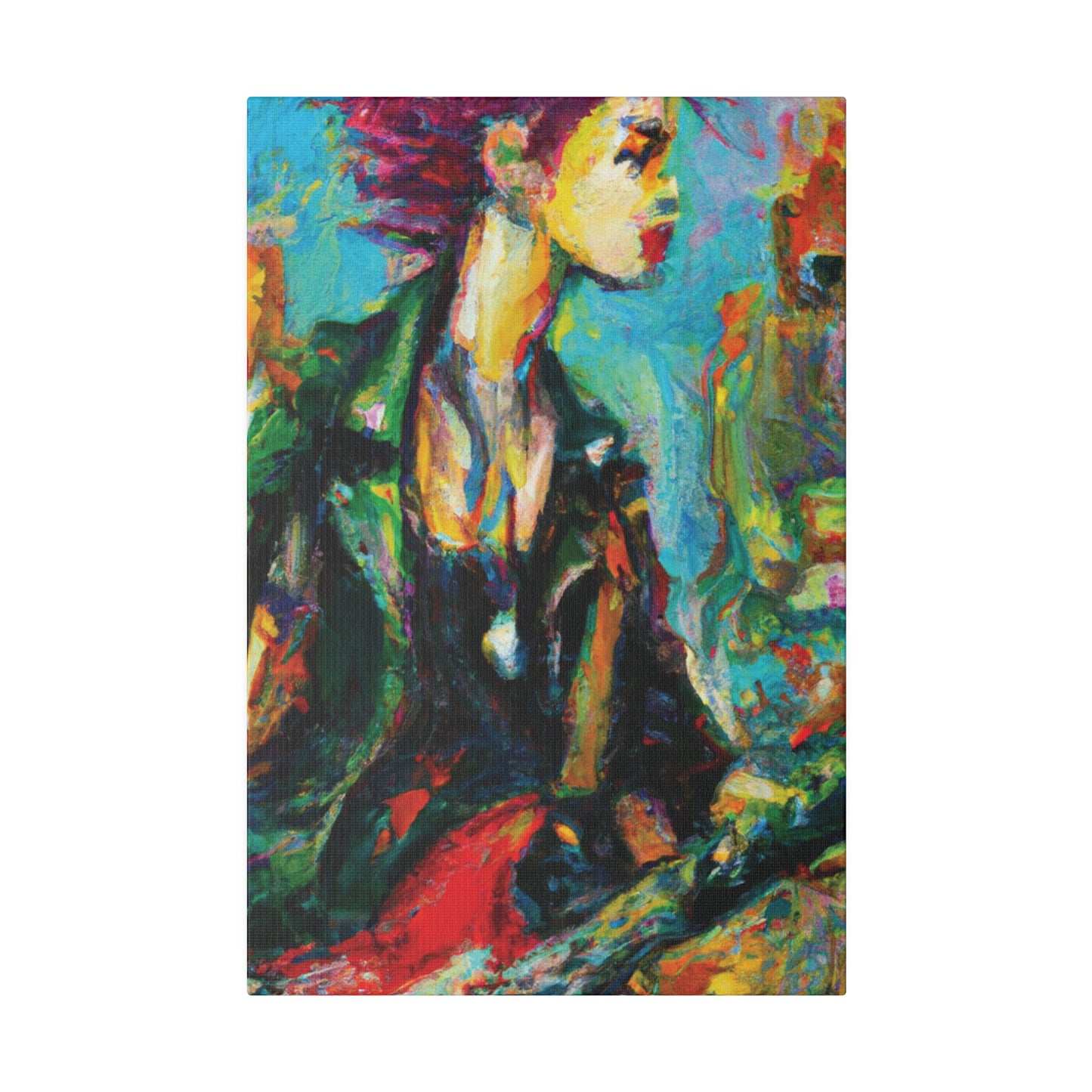 7063X - Rockstar Oil Painting Style Print | Poster | Home Decor | Wall Art | Music Art | Canvas