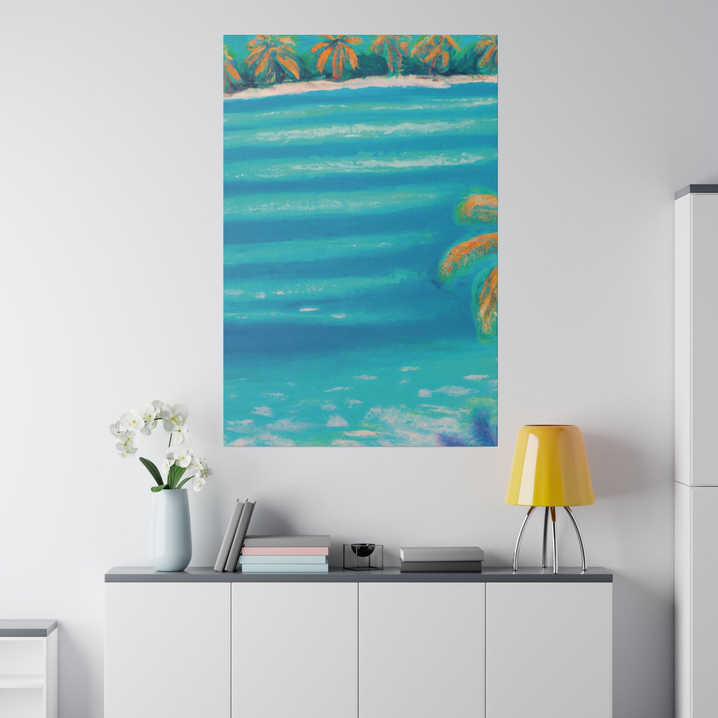 8745H - Bahamas Ocean Painting Print | Bahamas | Ocean | Beach | Poster | Home Decor | Wall Art | Canvas