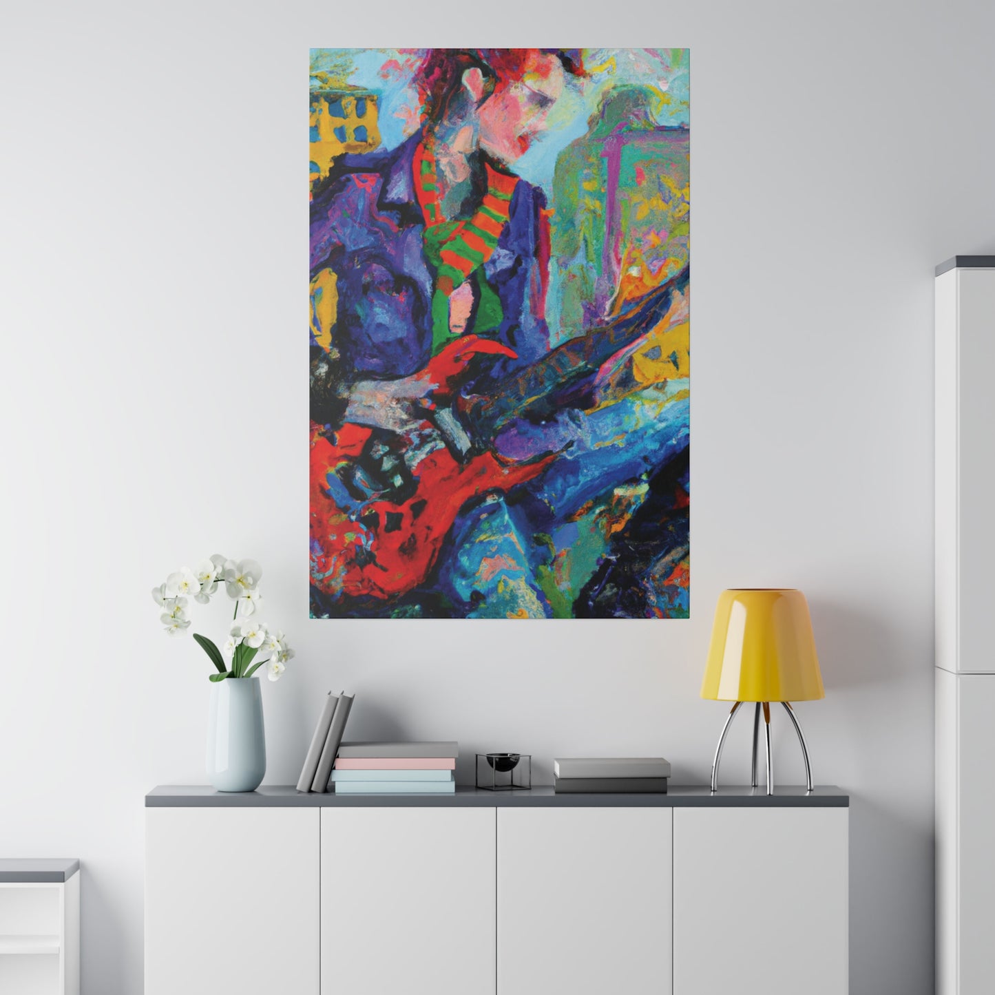 5227E - Rockstar Oil Painting Style Print | Poster | Home Decor | Wall Art | Music Art | Canvas