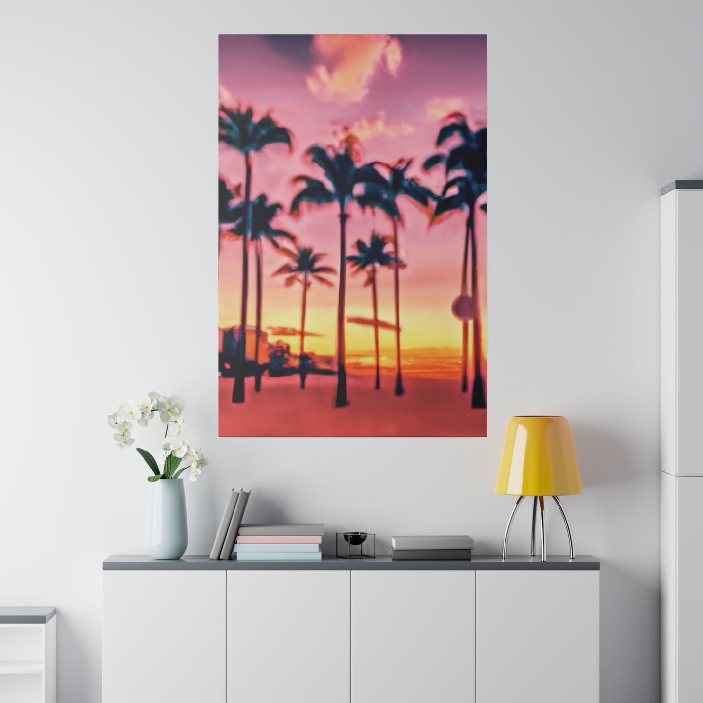 8183G - Miami Beach Sunset Painting Print | Miami | Beach | Sunset | Poster | Home Decor | Wall Art | Canvas