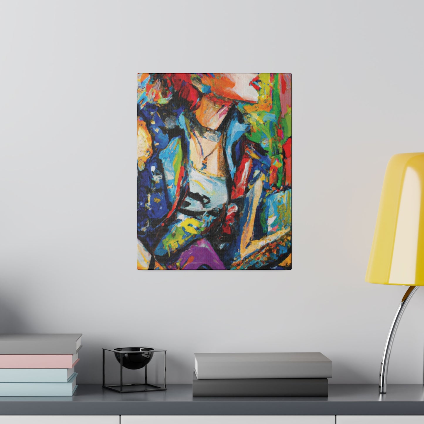 1135V - Rockstar Oil Painting Style Print | Poster | Home Decor | Wall Art | Music Art | Canvas