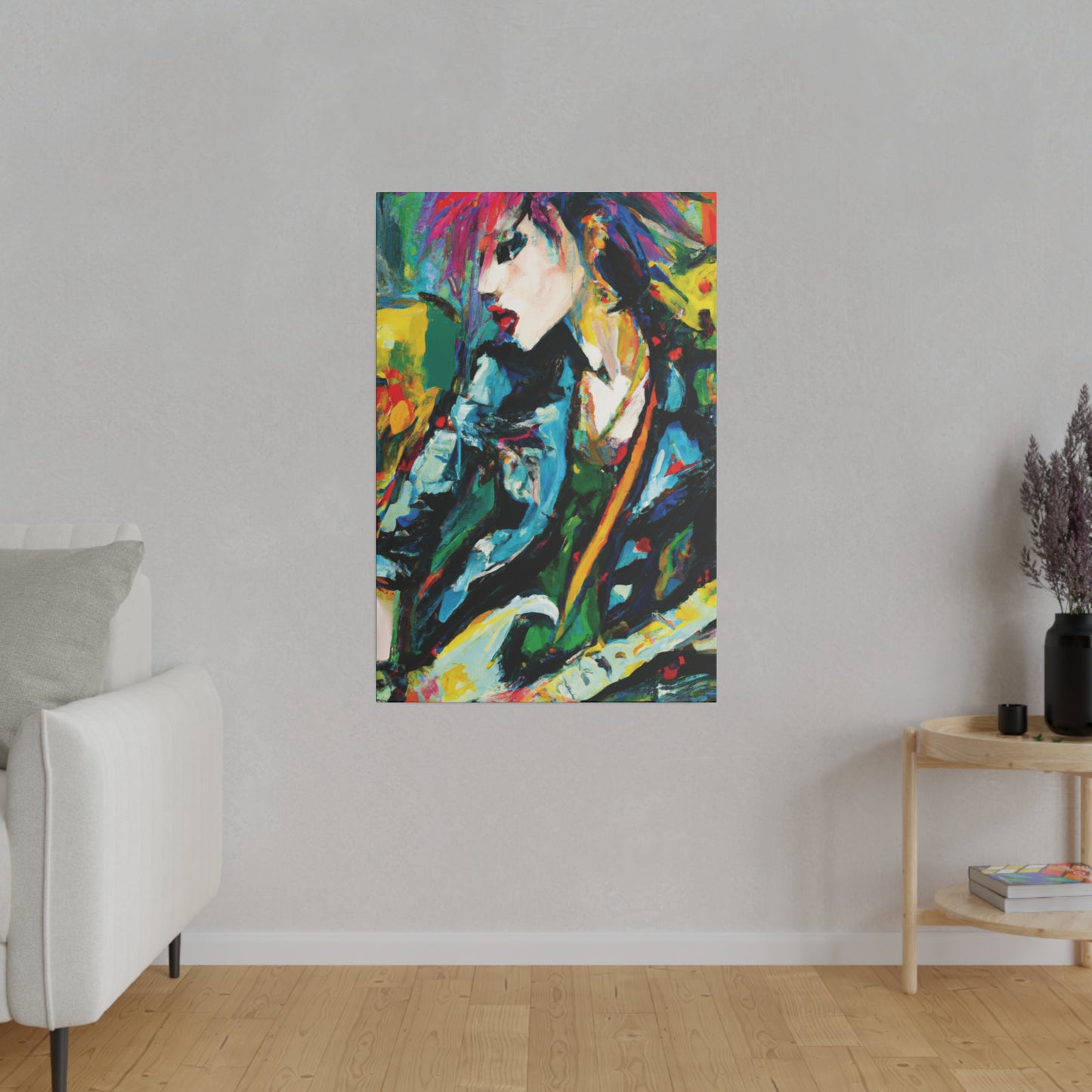 9841U - Rockstar Oil Painting Style Print | Poster | Home Decor | Wall Art | Music Art | Canvas