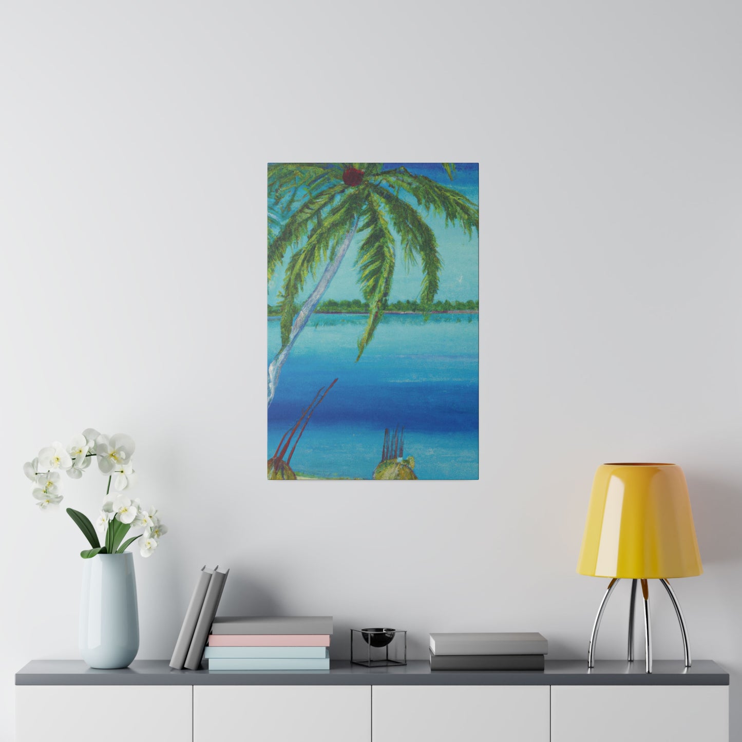 6874M - Bahamas Ocean Painting Print | Bahamas | Ocean | Beach | Poster | Home Decor | Wall Art | Canvas