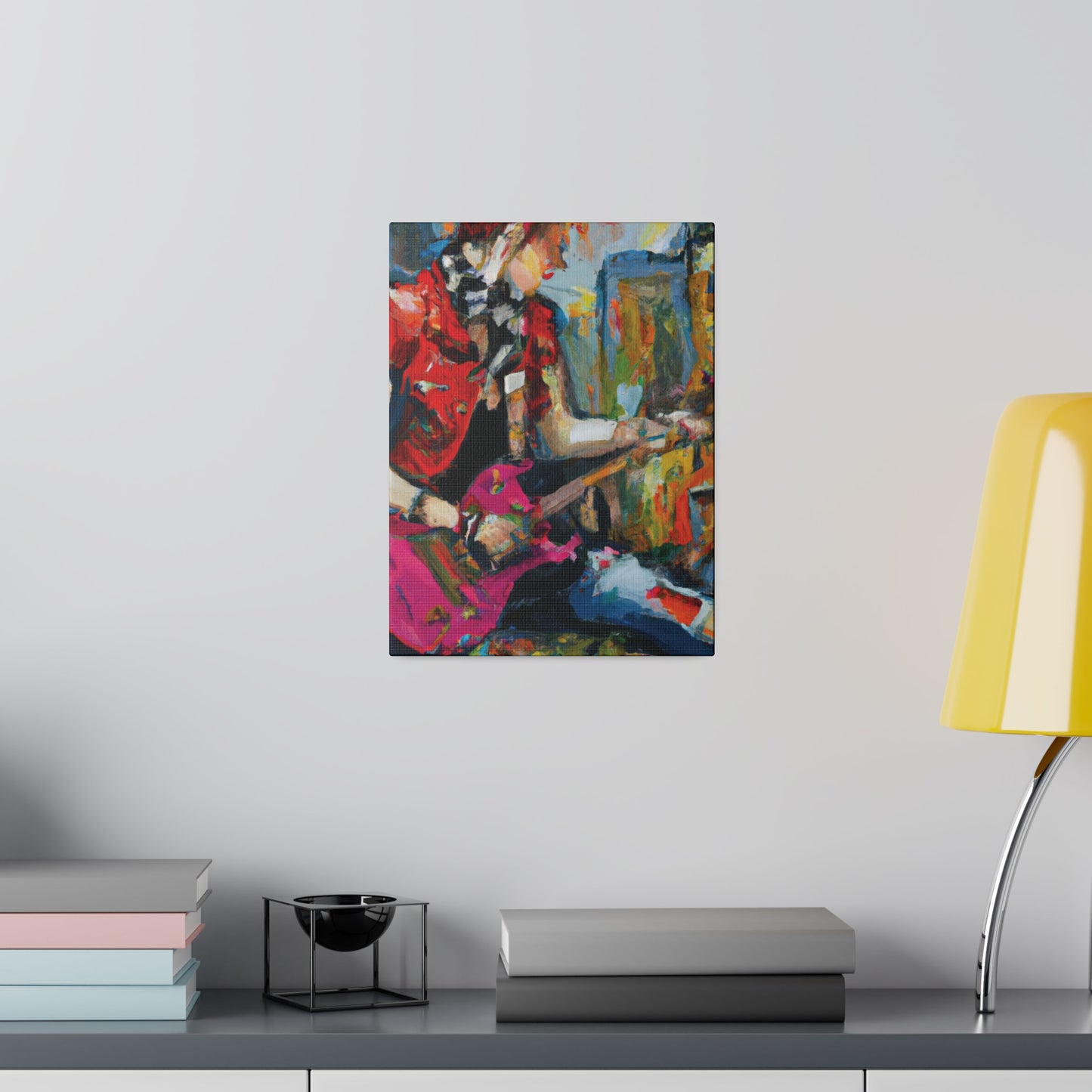 9666G - Rockstar Oil Painting Style Print | Poster | Home Decor | Wall Art | Music Art | Canvas