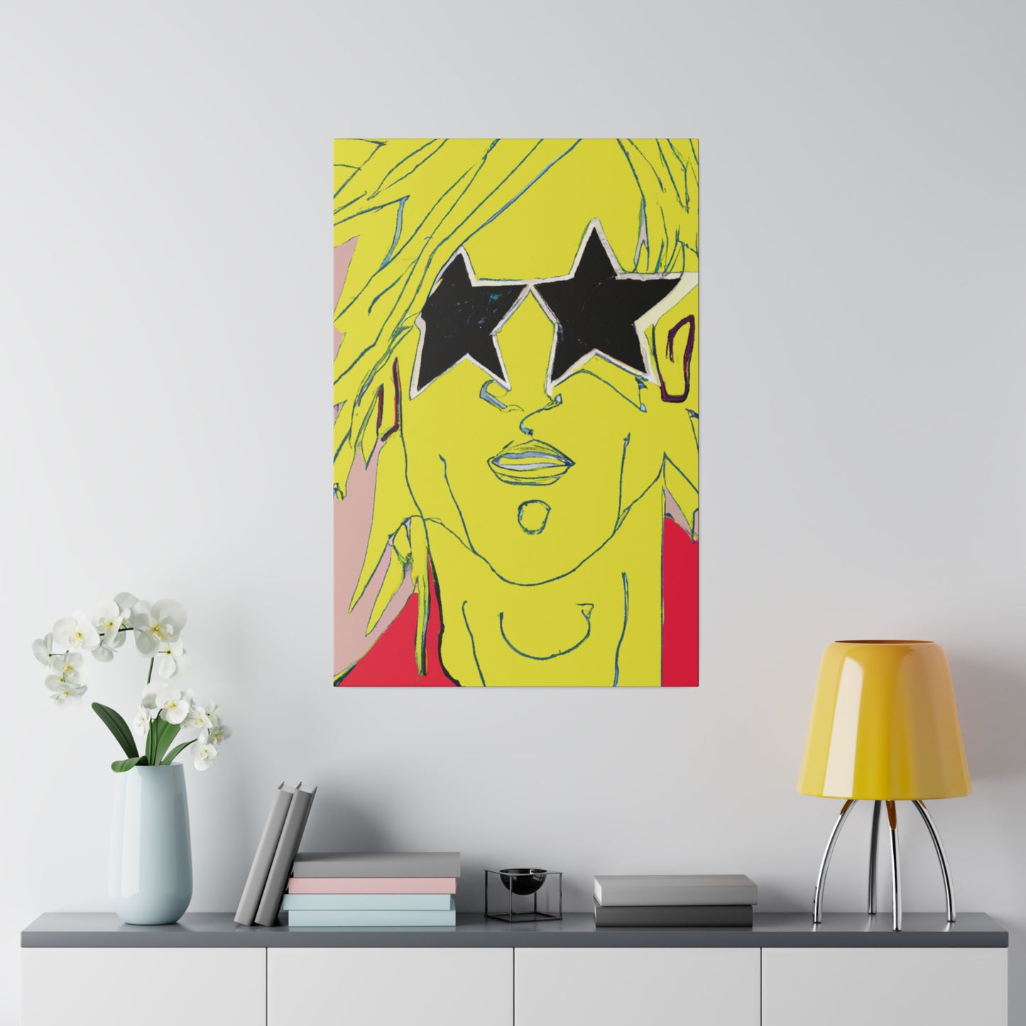 2035A - Rockstar Painting Print | Face | Abstract | Poster | Home Decor | Wall Art | Music Art | Canvas