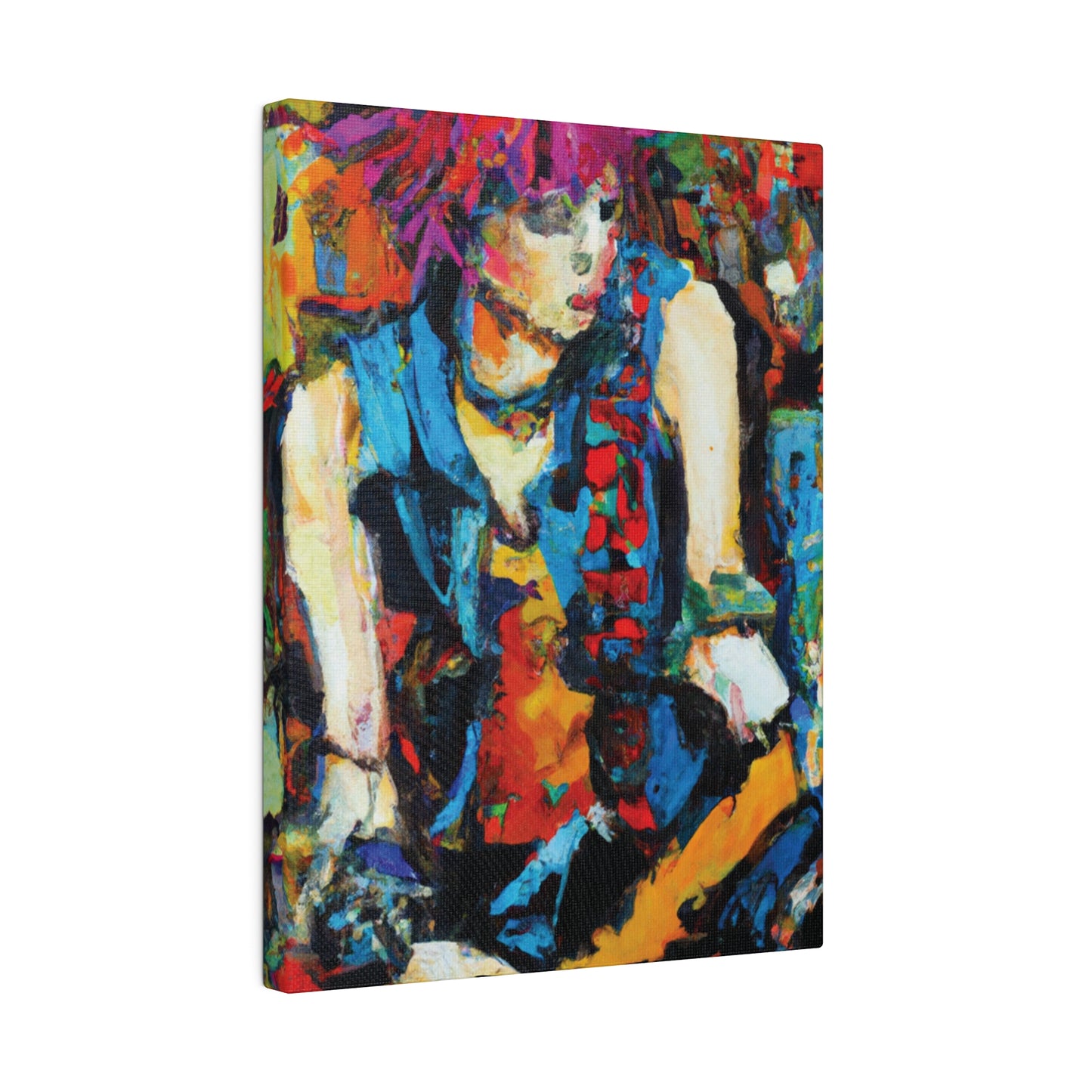 5373K - Rockstar Oil Painting Style Print | Poster | Home Decor | Wall Art | Music Art | Canvas