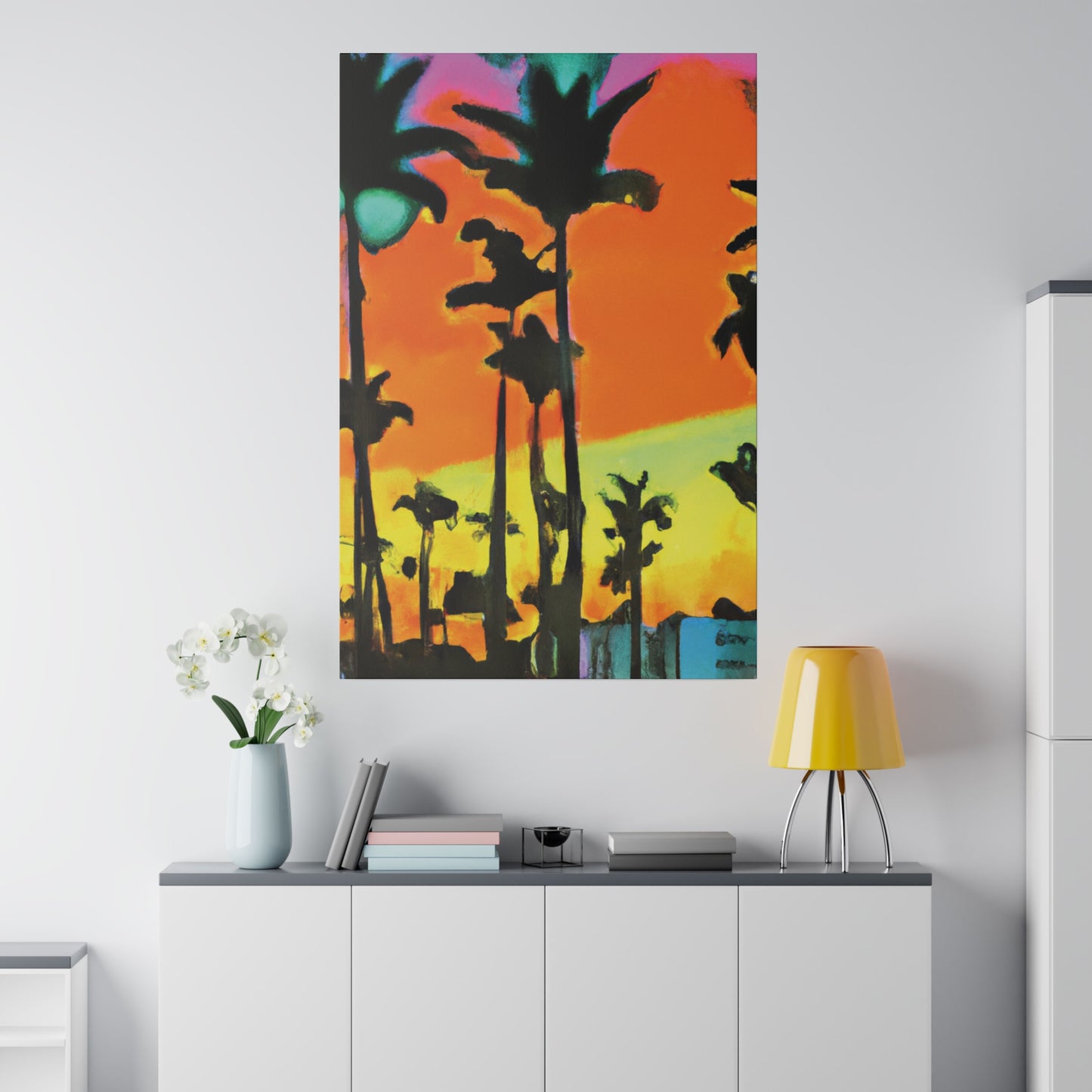 6096Q - Miami Beach Sunset Painting Print | Miami | Beach | Sunset | Poster | Home Decor | Wall Art | Canvas