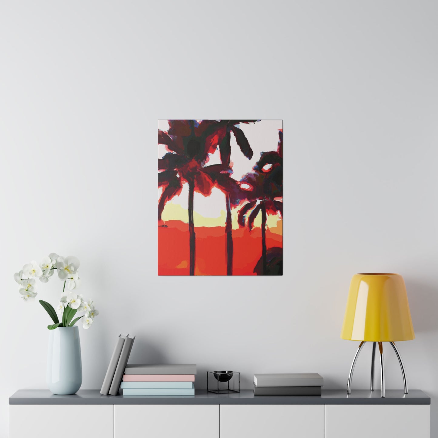 6831K - Miami Beach Sunset Painting Print | Miami | Beach | Sunset | Poster | Home Decor | Wall Art | Canvas